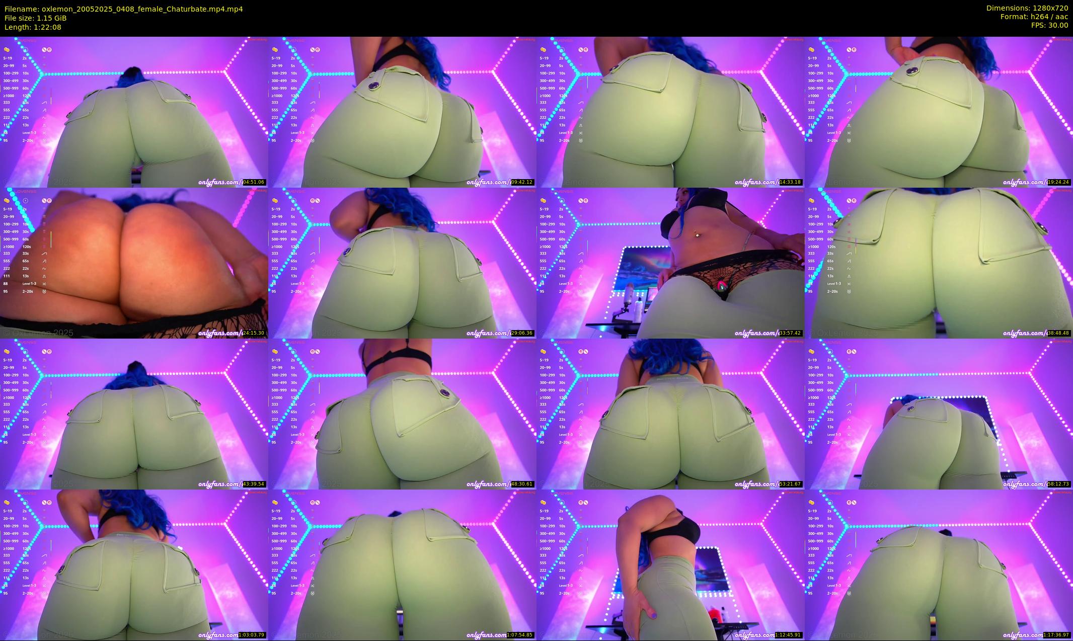 oxlemon — 83 minute Chaturbate female cam show recording, 720p, May 20, 2025