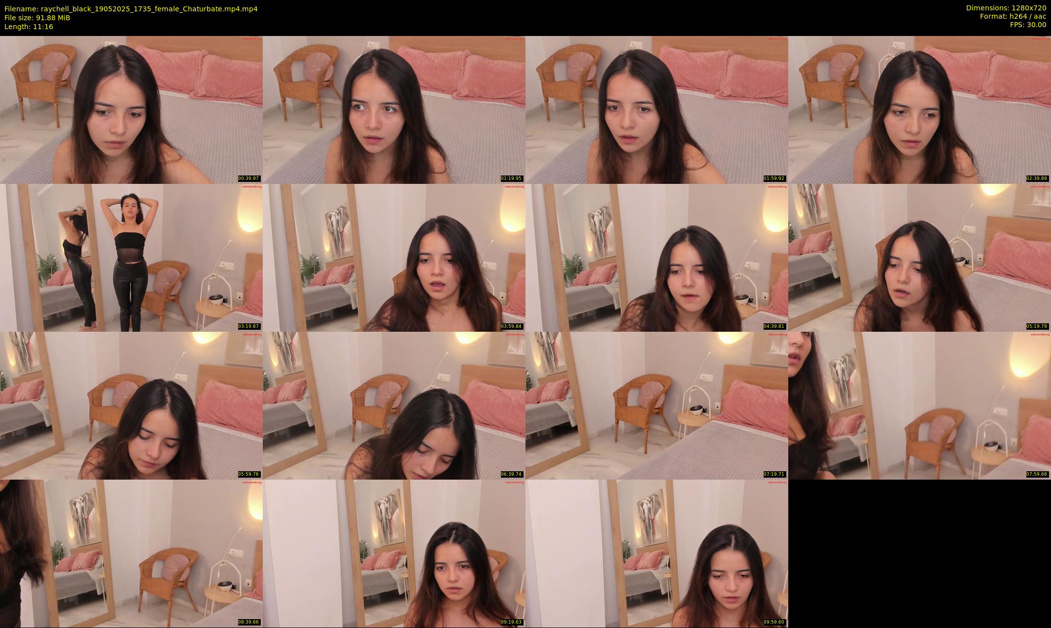 raychell_black — 12 minute Chaturbate female cam show recording, 720p, May 19, 2025
