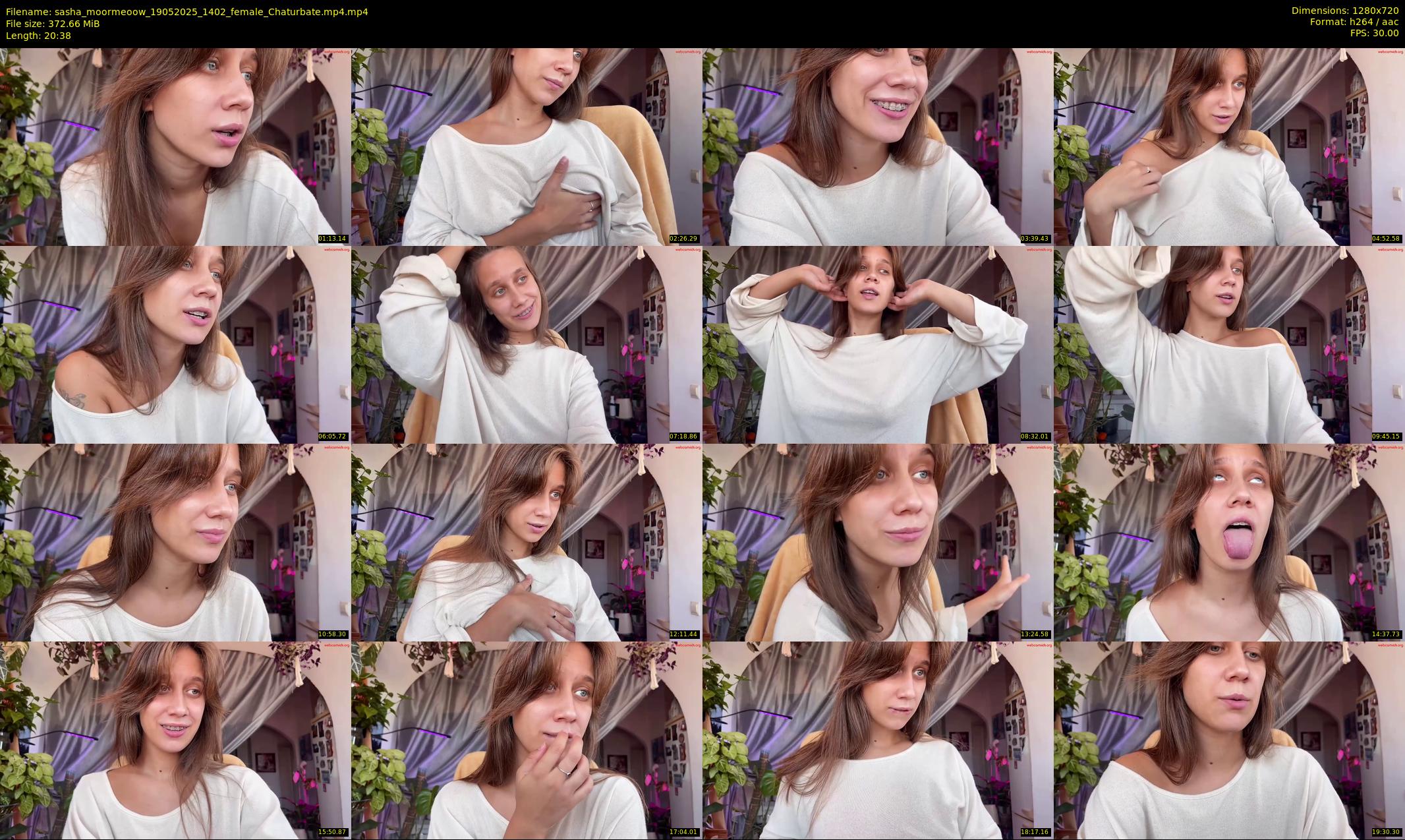 sasha_moormeoow — 21 minute Chaturbate female cam show recording, 720p, May 19, 2025