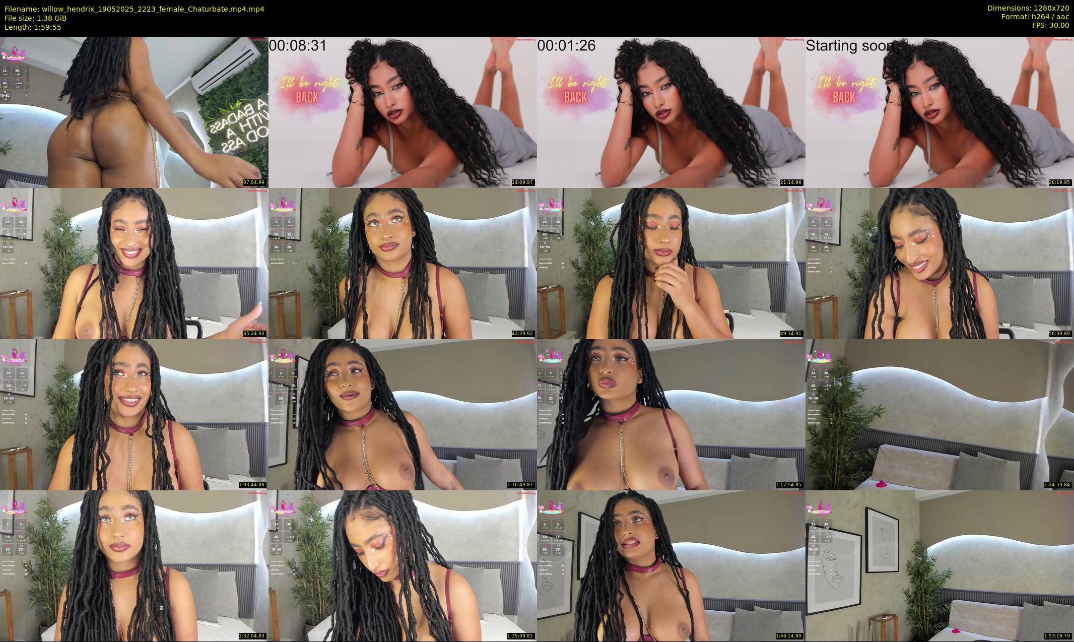 willow_hendrix — 120 minute Chaturbate female cam show recording, 720p, May 19, 2025