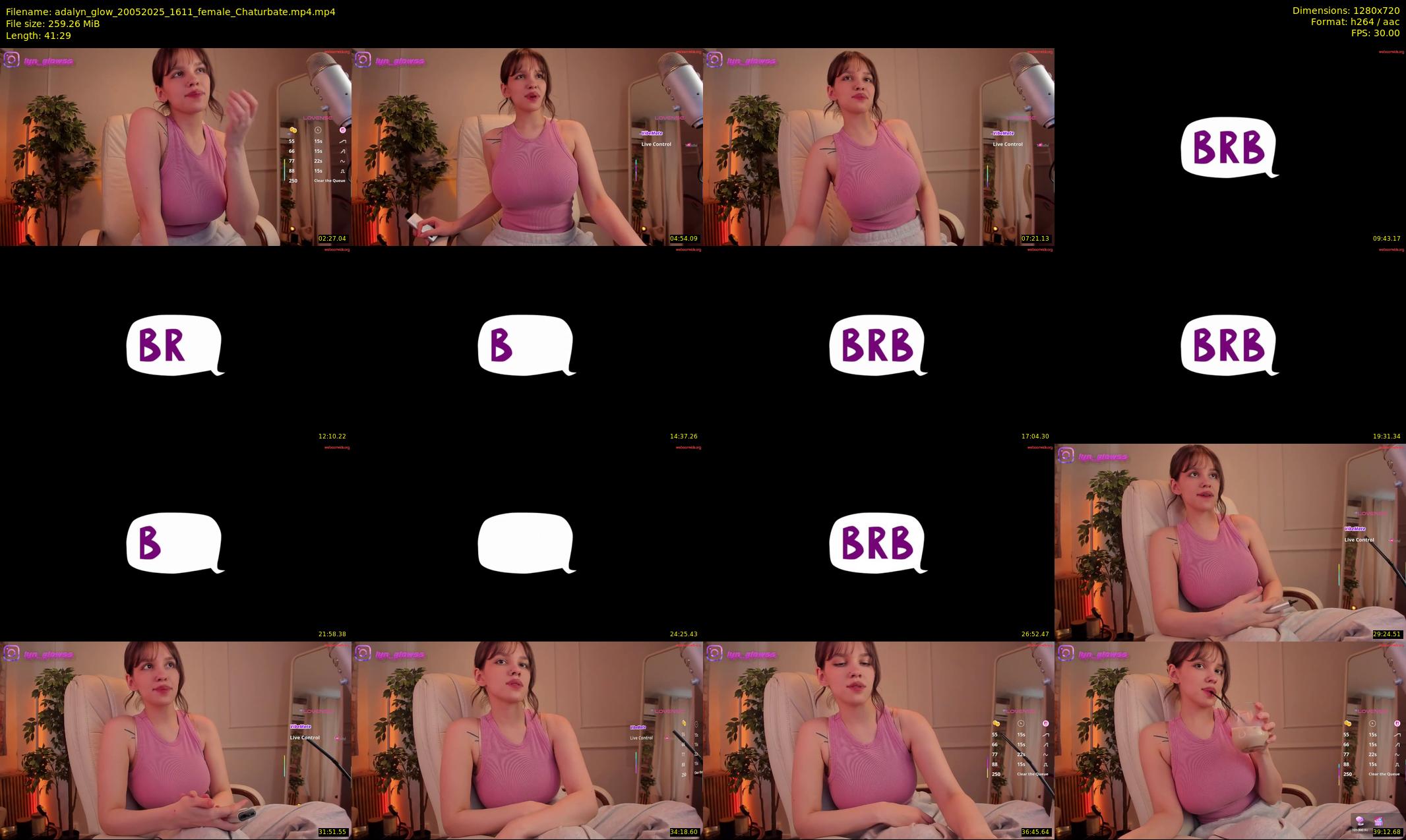adalyn_glow — 42 minute Chaturbate female cam show recording, 720p, May 20, 2025