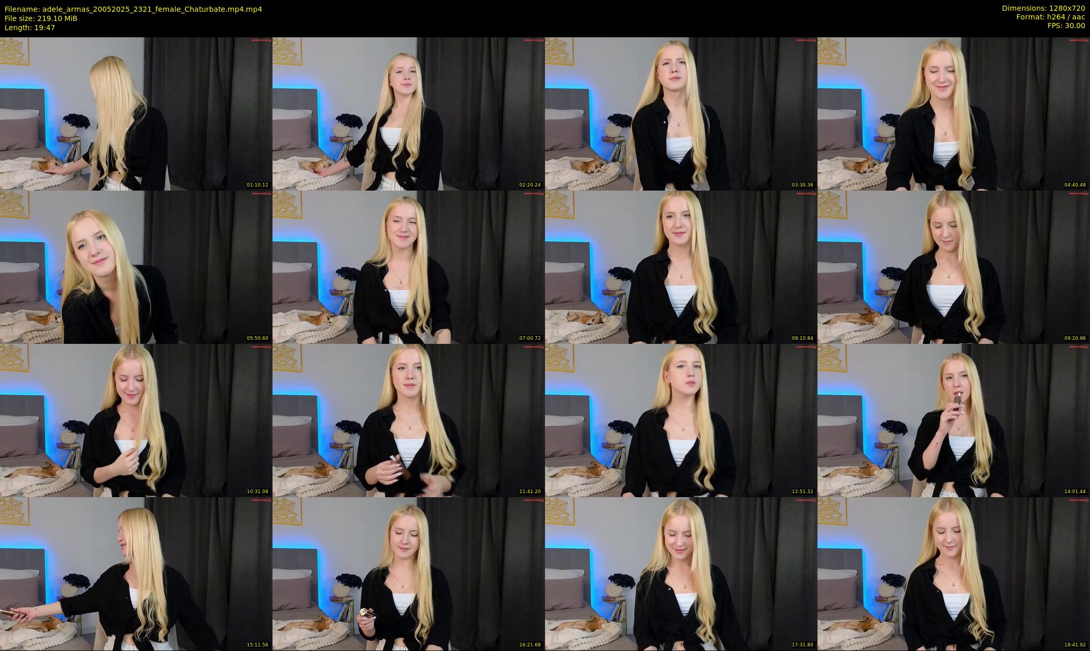 adele_armas — 20 minute Chaturbate female cam show recording, 720p, May 20, 2025