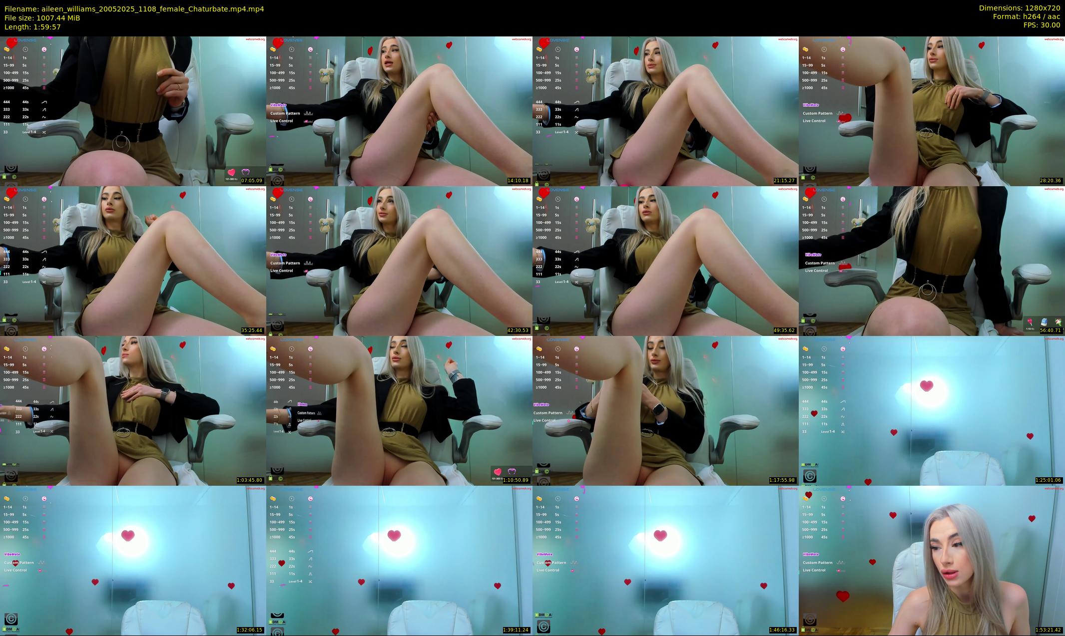 aileen_williams — 120 minute Chaturbate female cam show recording, 720p, May 20, 2025