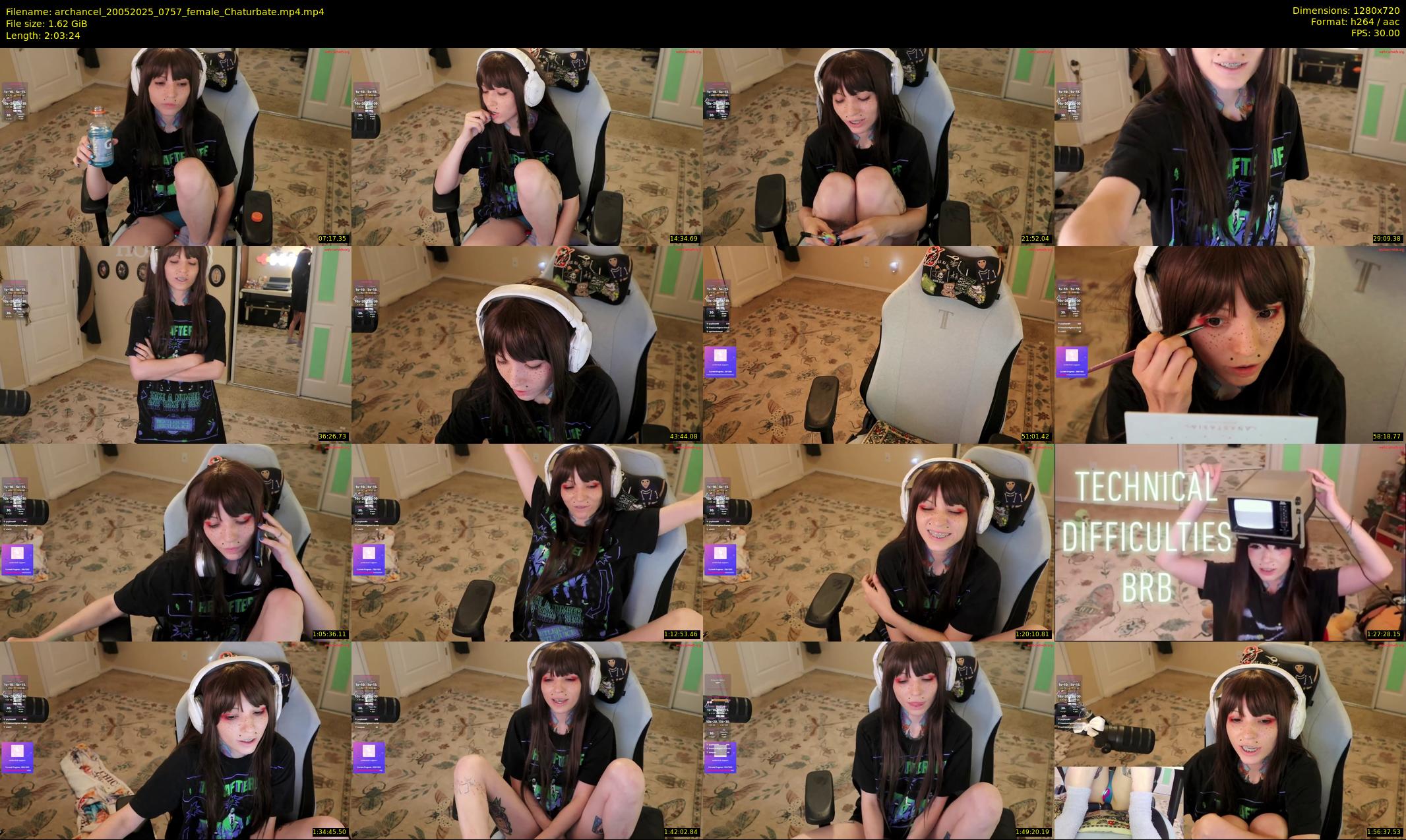 archancel — 124 minute Chaturbate female cam show recording, 720p, May 20, 2025
