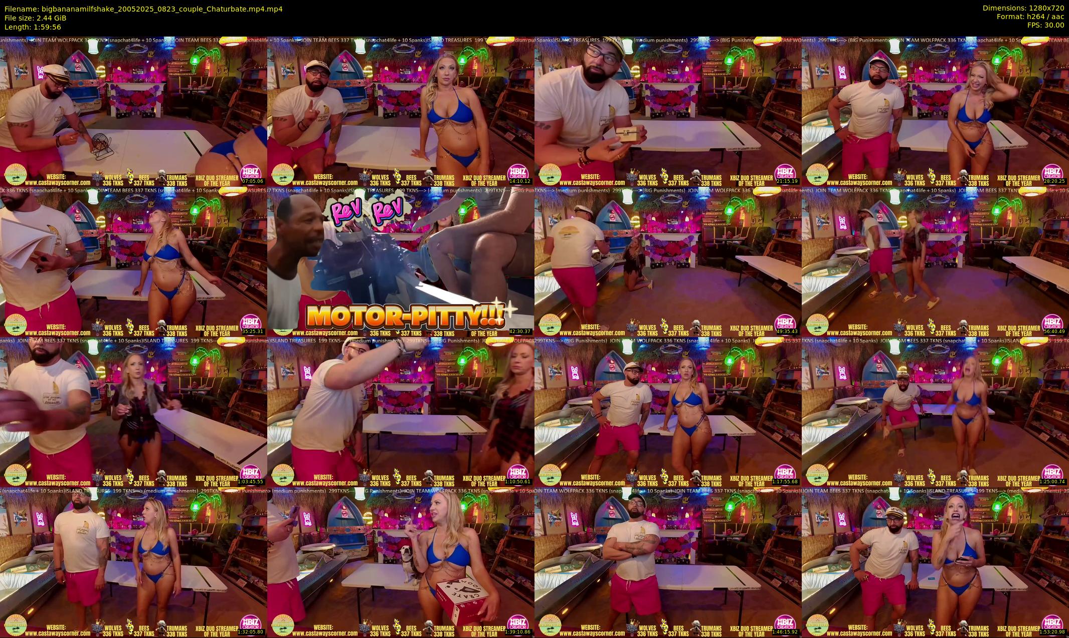 bigbananamilfshake — 120 minute Chaturbate couple cam show recording, 720p, May 20, 2025