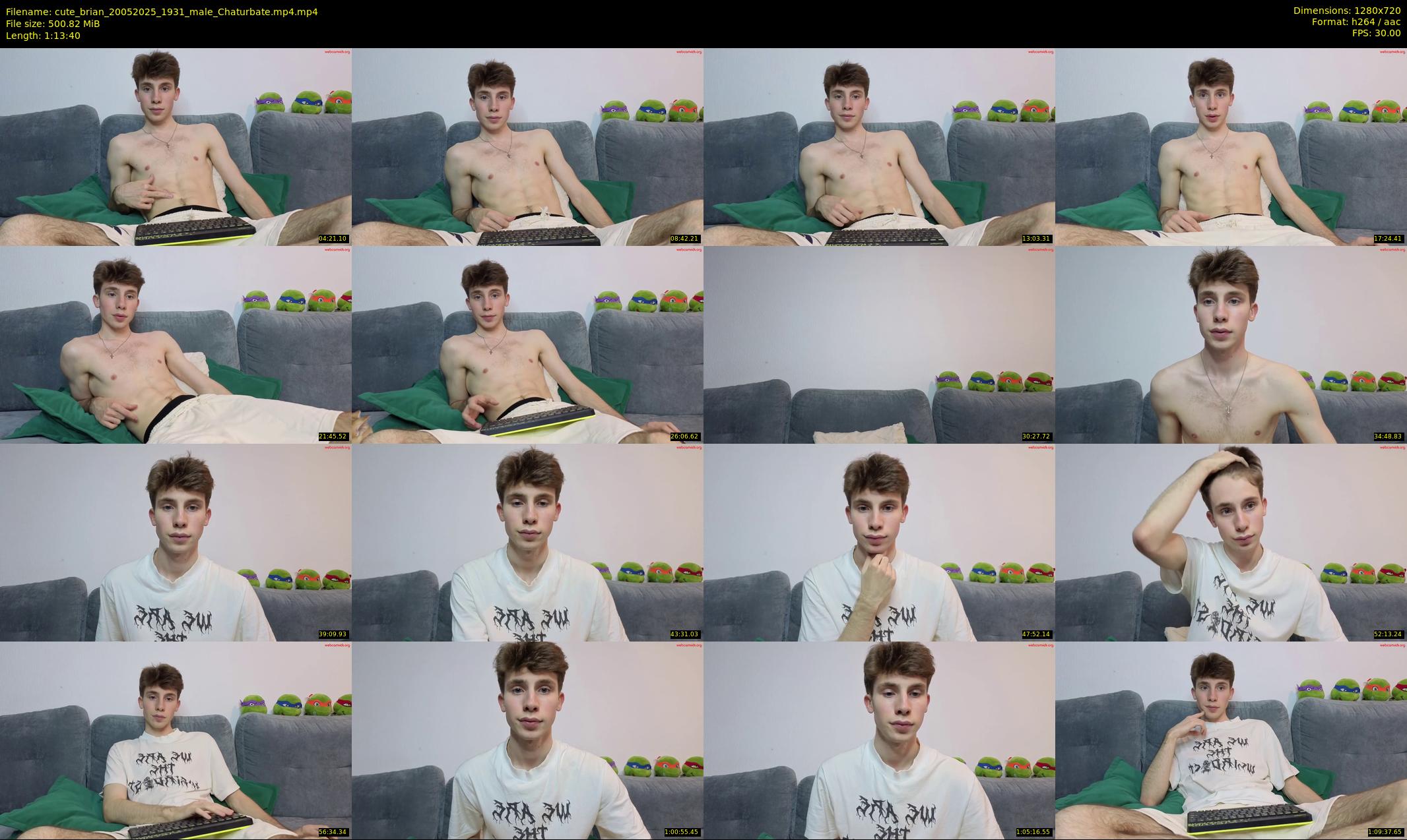 cute_brian — 74 minute Chaturbate male cam show recording, 720p, May 20, 2025