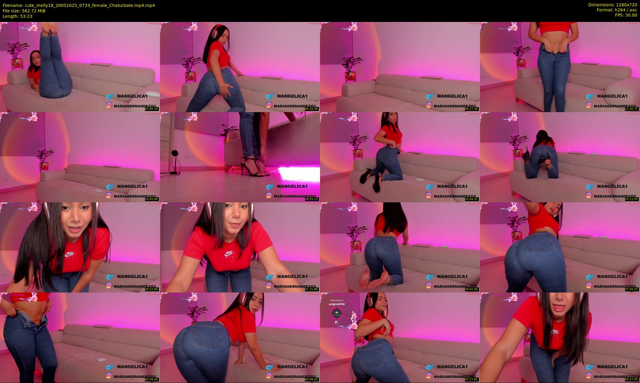 cute_molly18 — 54 minute Chaturbate female cam show recording, 720p, May 20, 2025