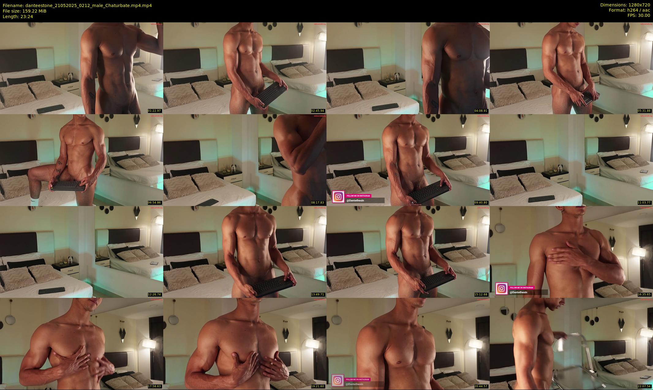 danteestone — 24 minute Chaturbate male cam show recording, 720p, May 21, 2025