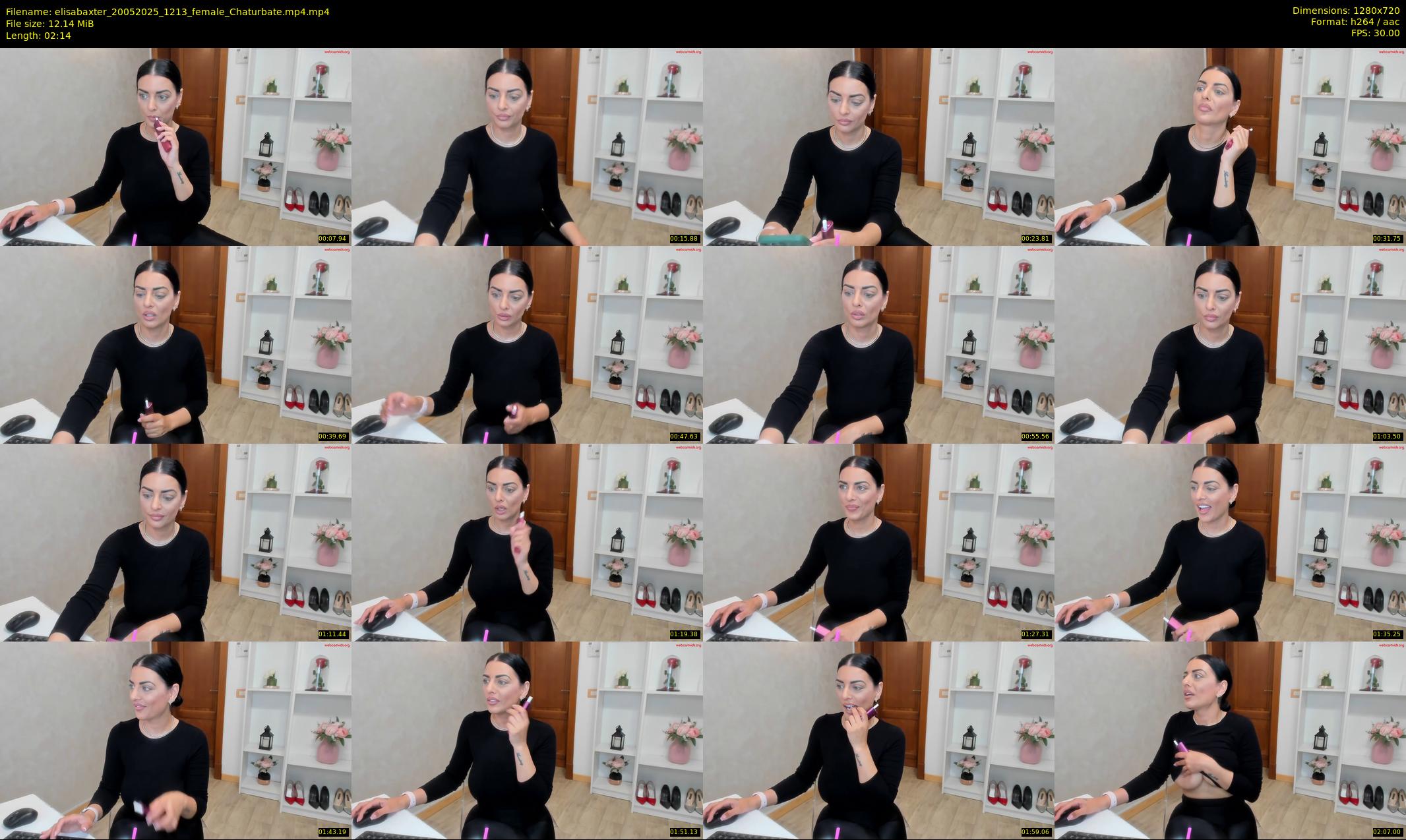 elisabaxter — 3 minute Chaturbate female cam show recording, 720p, May 20, 2025