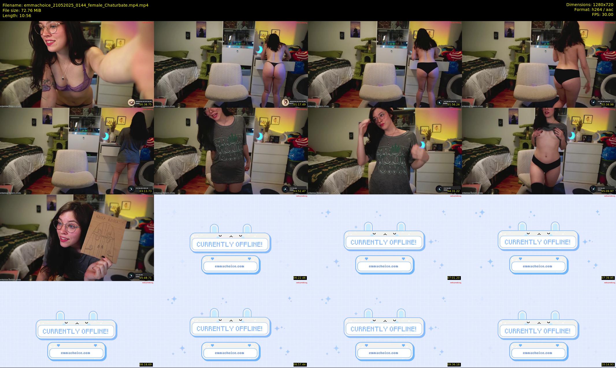 emmachoice — 11 minute Chaturbate female cam show recording, 720p, May 21, 2025