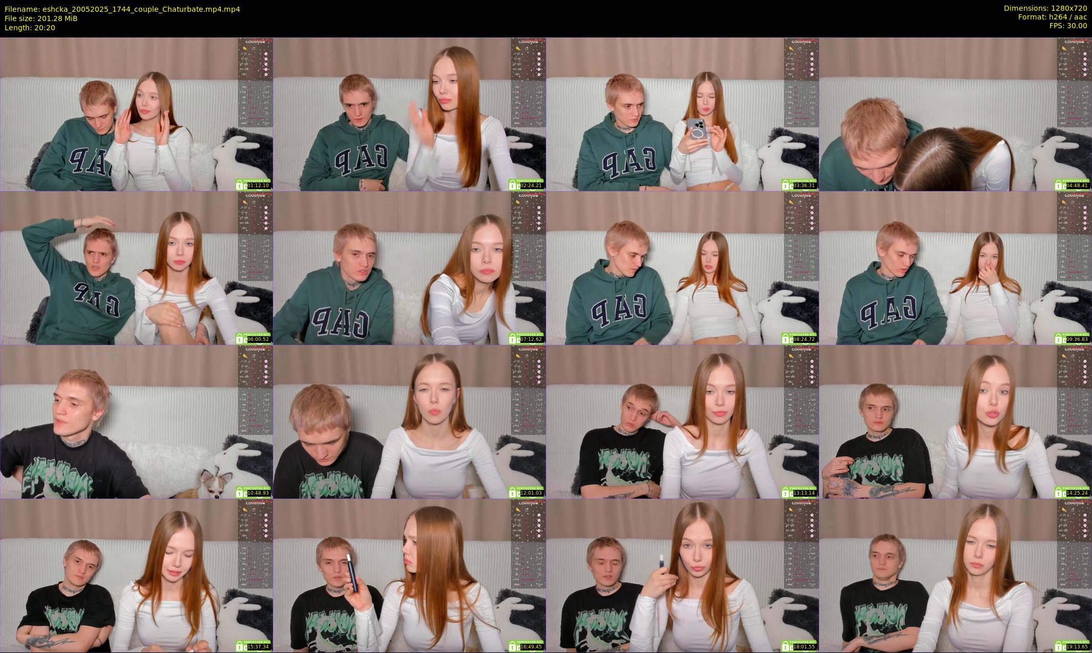 eshcka — 21 minute Chaturbate couple cam show recording, 720p, May 20, 2025