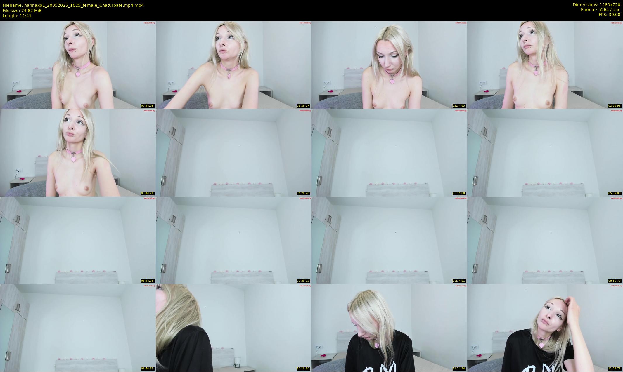 hannaxo1 — 13 minute Chaturbate female cam show recording, 720p, May 20, 2025