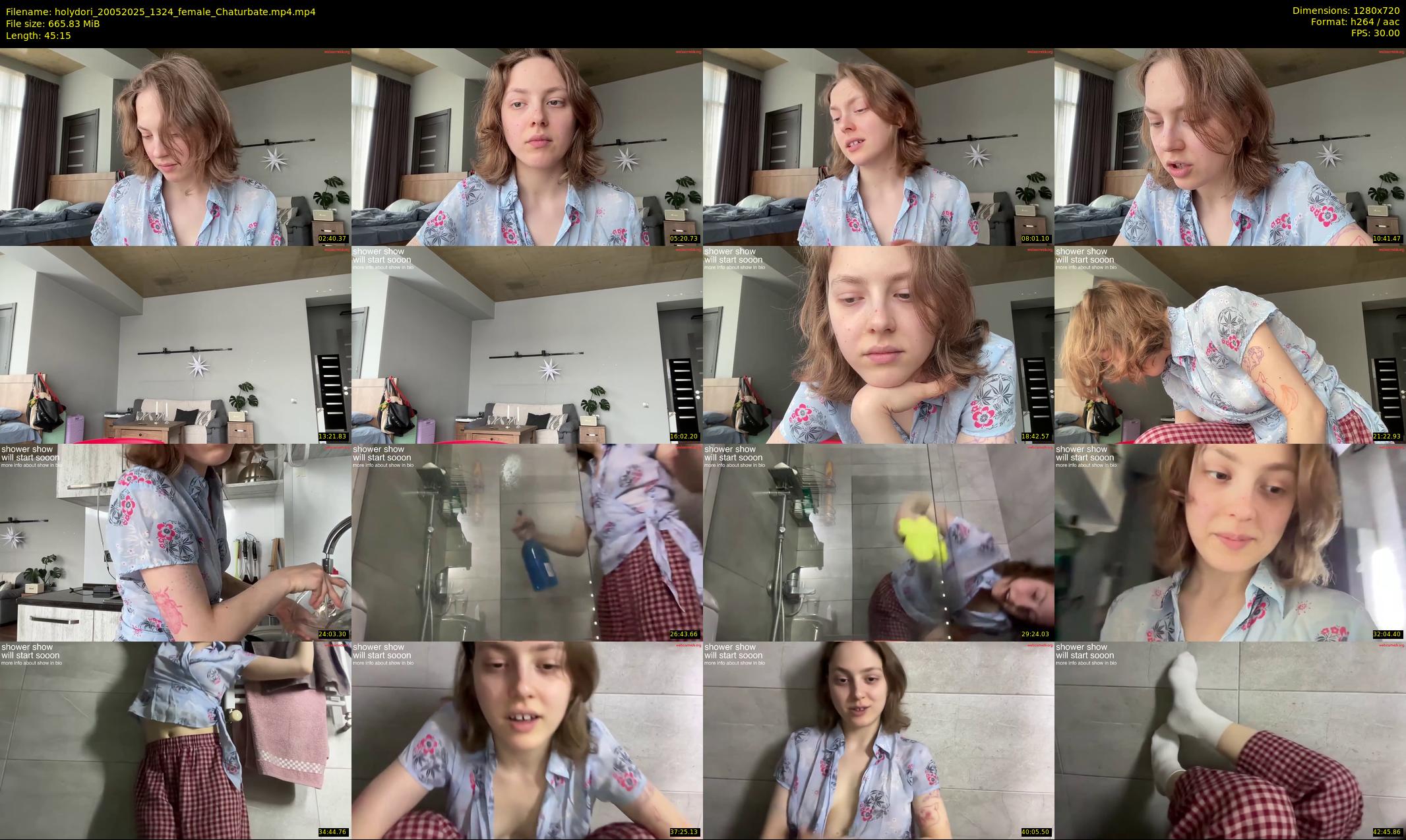 holydori — 46 minute Chaturbate female cam show recording, 720p, May 20, 2025