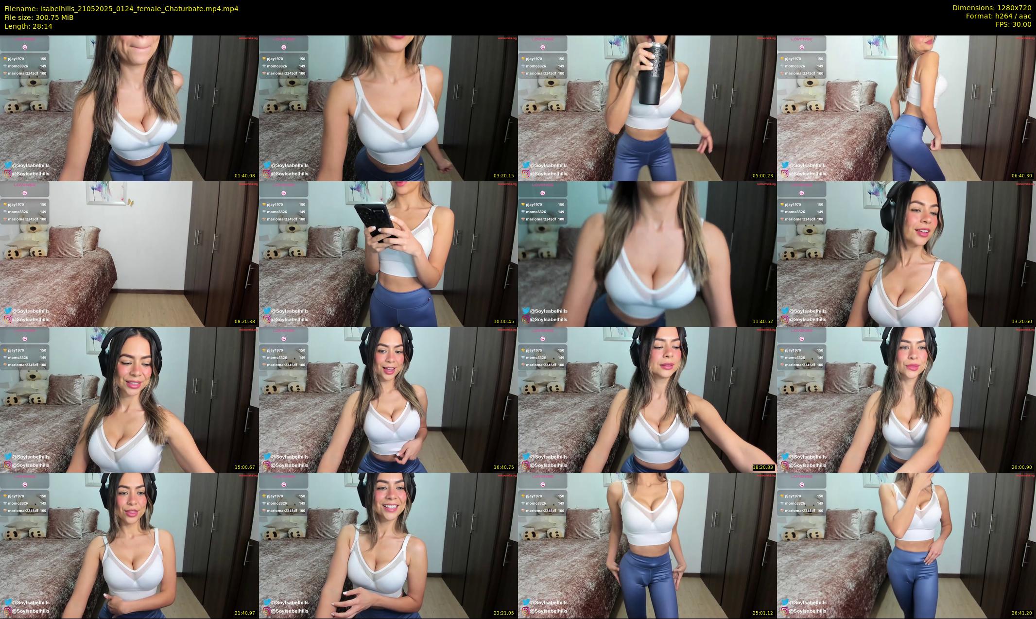 isabelhills — 29 minute Chaturbate female cam show recording, 720p, May 21, 2025