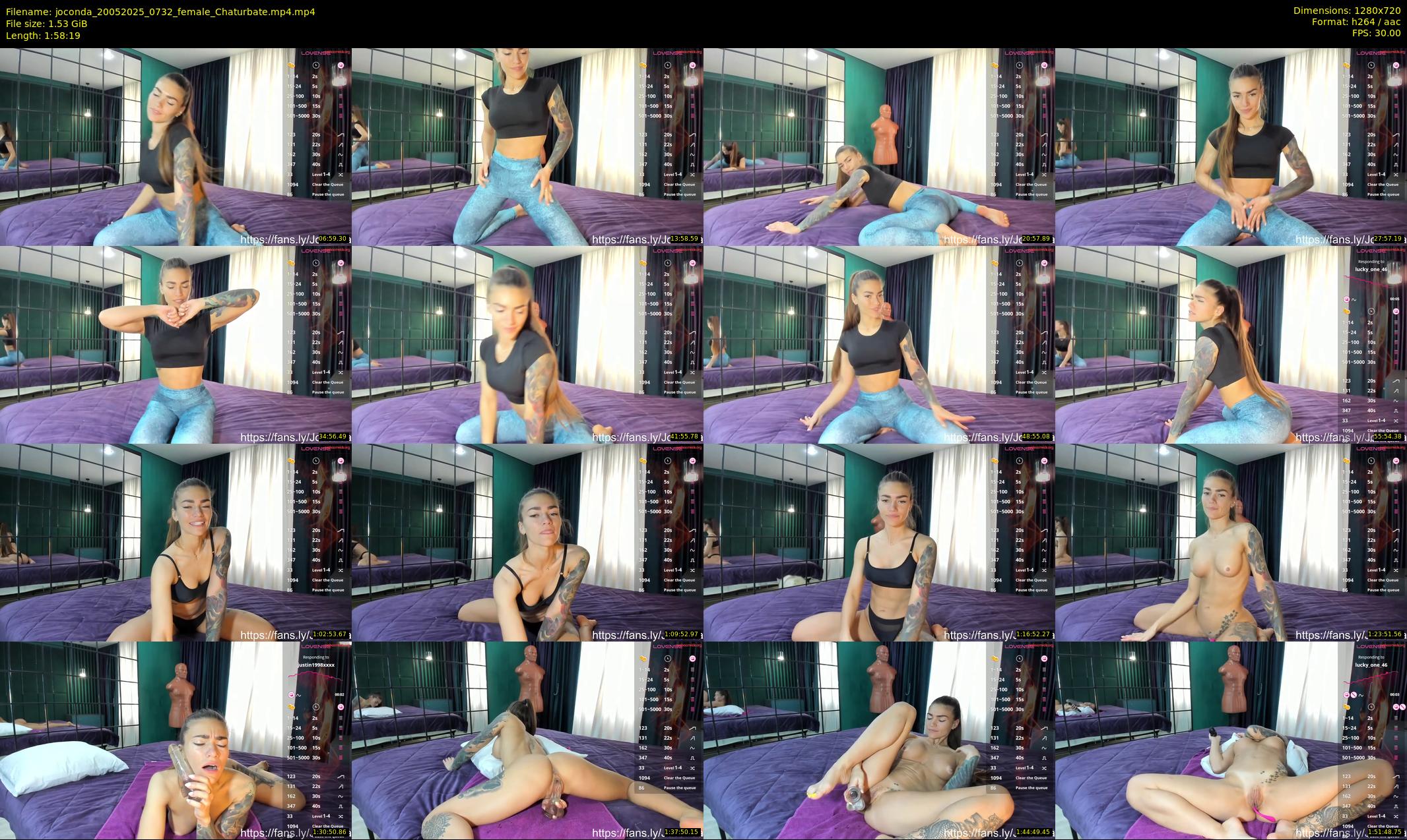 joconda — 119 minute Chaturbate female cam show recording, 720p, May 20, 2025