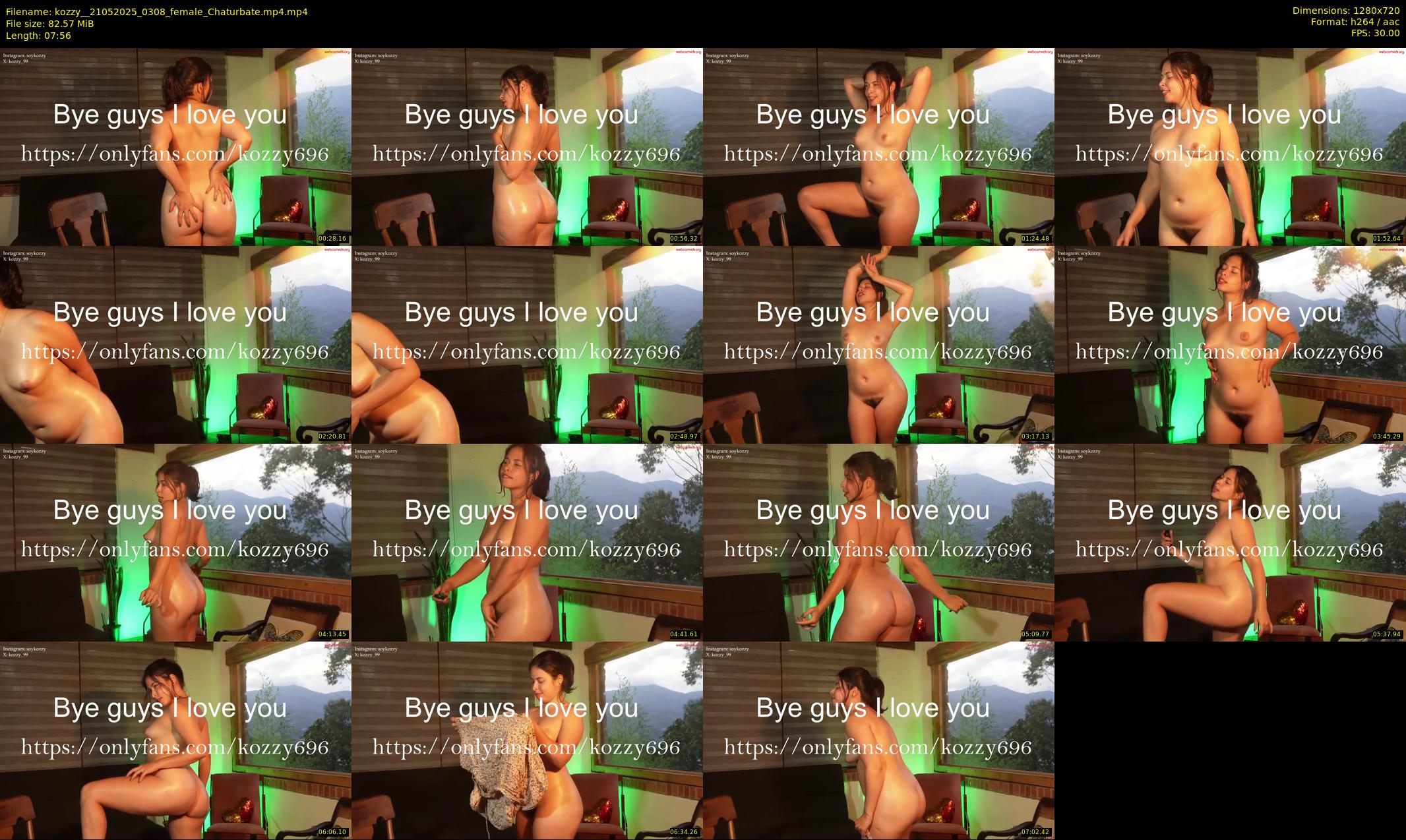 kozzy_ — 8 minute Chaturbate female cam show recording, 720p, May 21, 2025