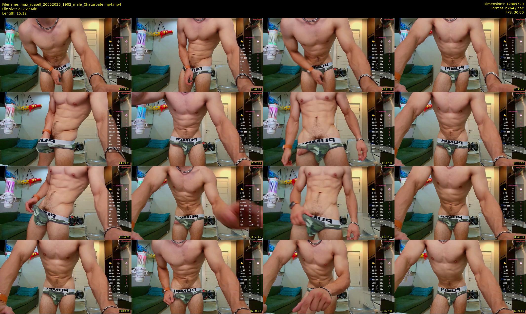 max_russell — 16 minute Chaturbate male cam show recording, 720p, May 20, 2025