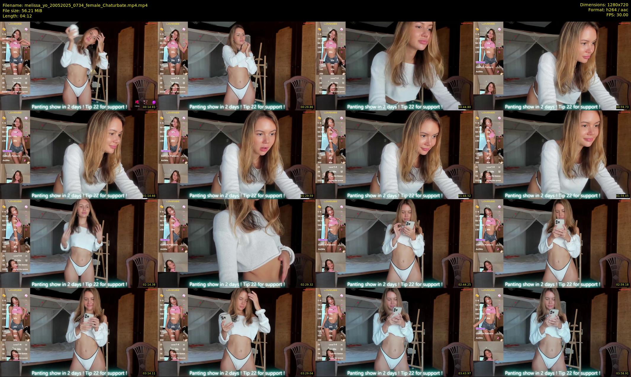 melissa_yo — 5 minute Chaturbate female cam show recording, 720p, May 20, 2025