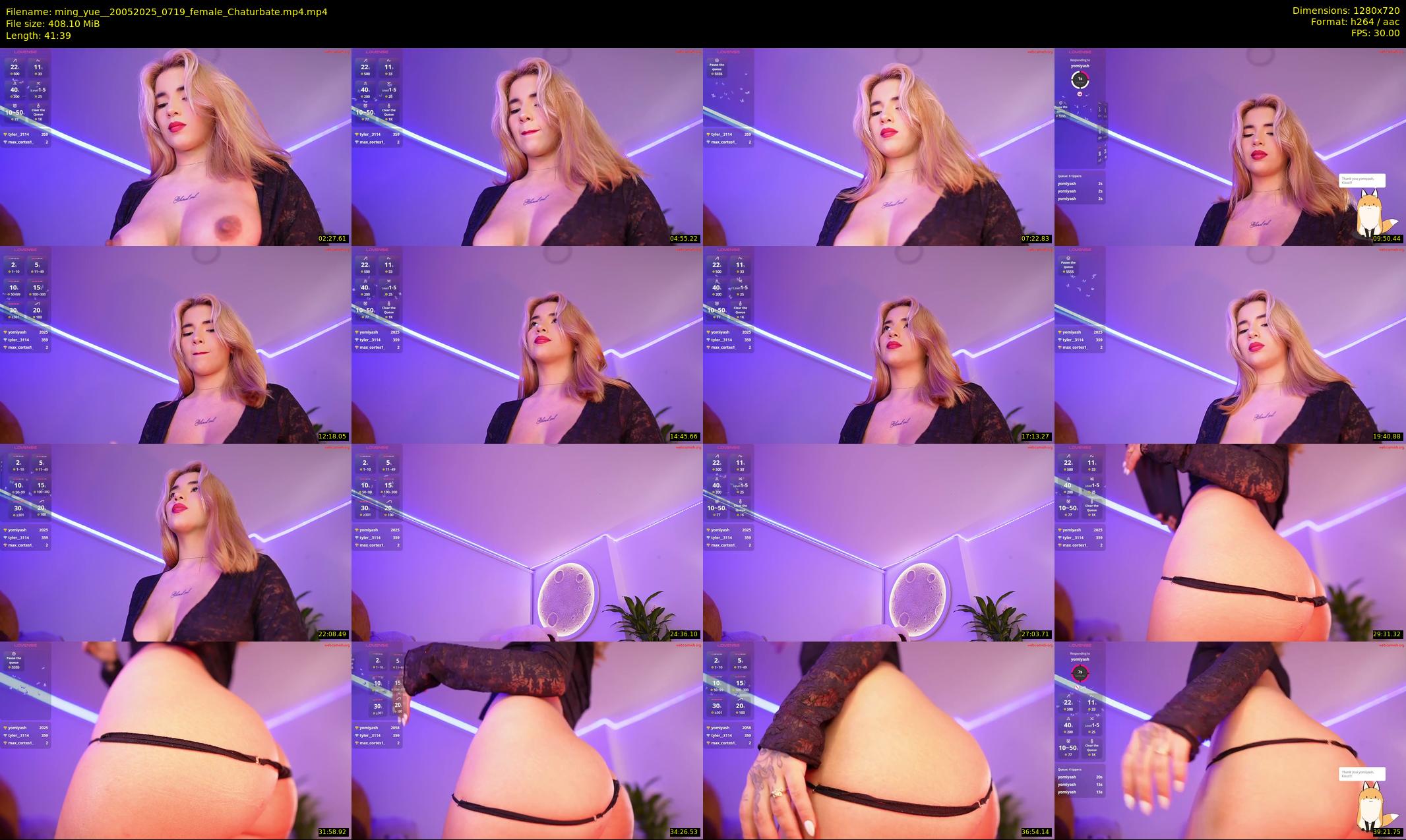 ming_yue_ — 42 minute Chaturbate female cam show recording, 720p, May 20, 2025