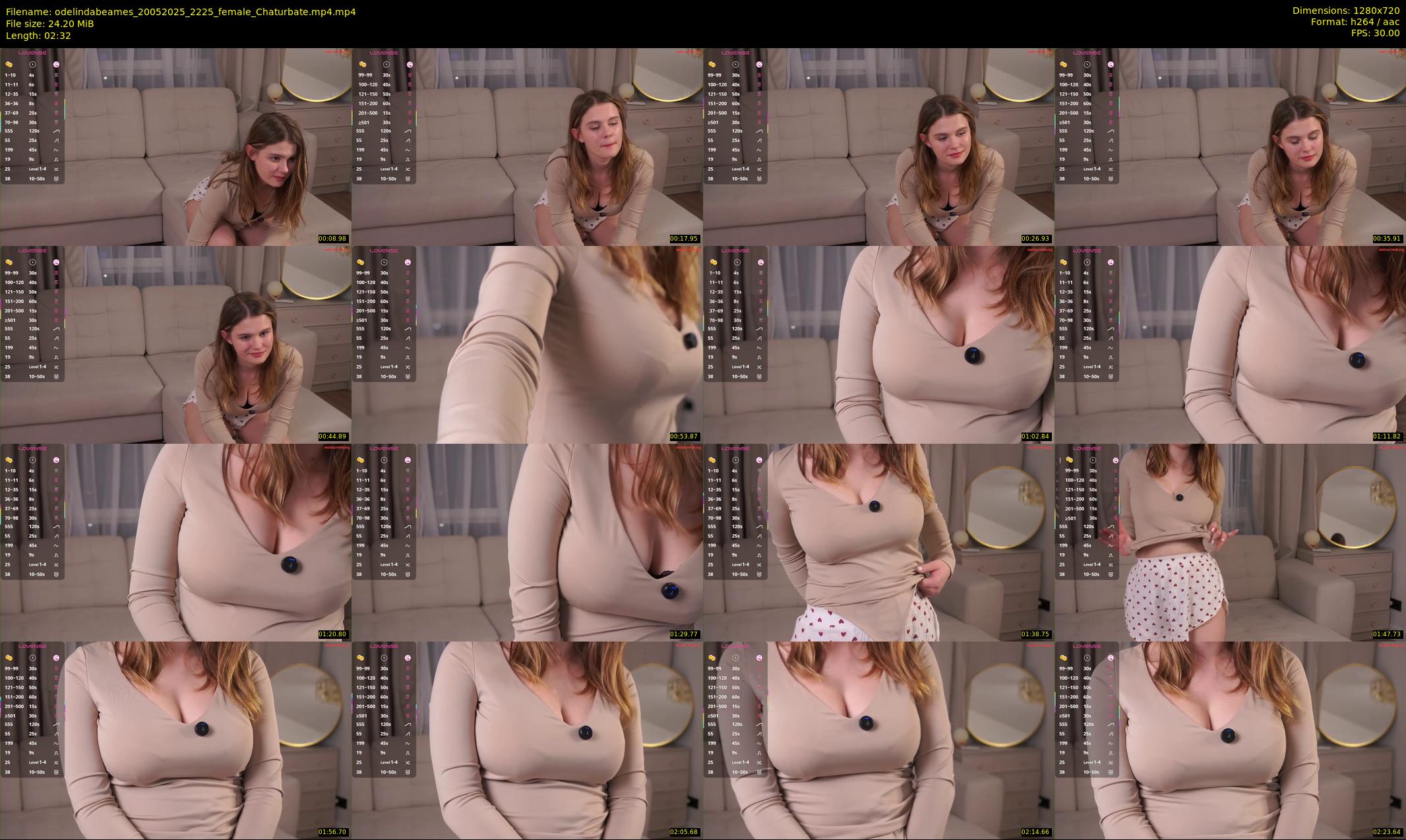 odelindabeames — 3 minute Chaturbate female cam show recording, 720p, May 20, 2025