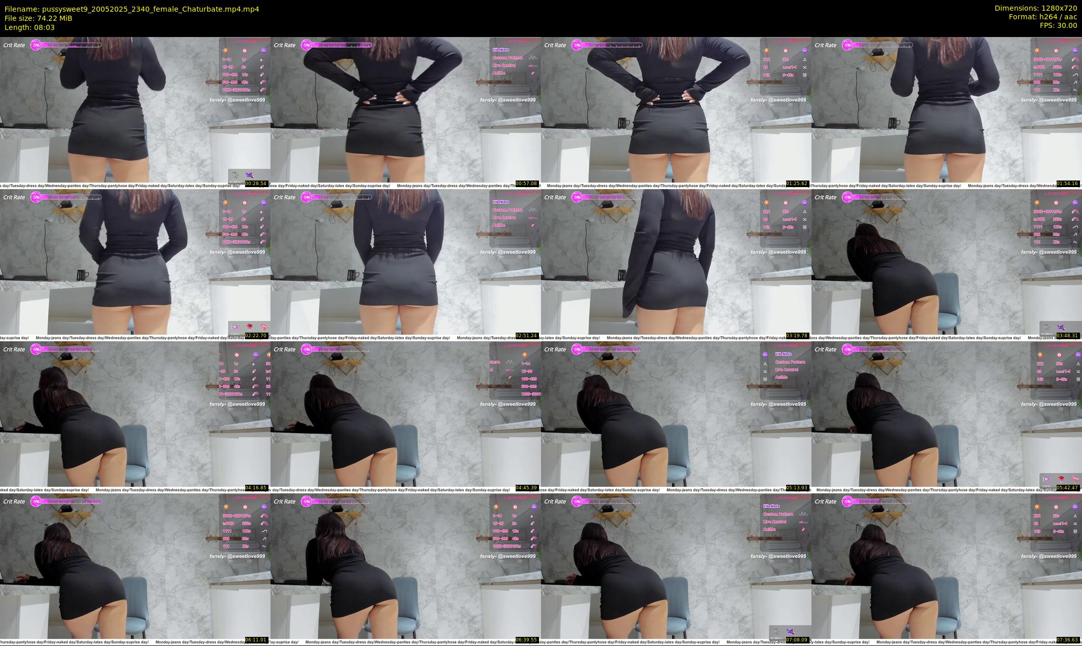 pussysweet9 — 9 minute Chaturbate female cam show recording, 720p, May 20, 2025