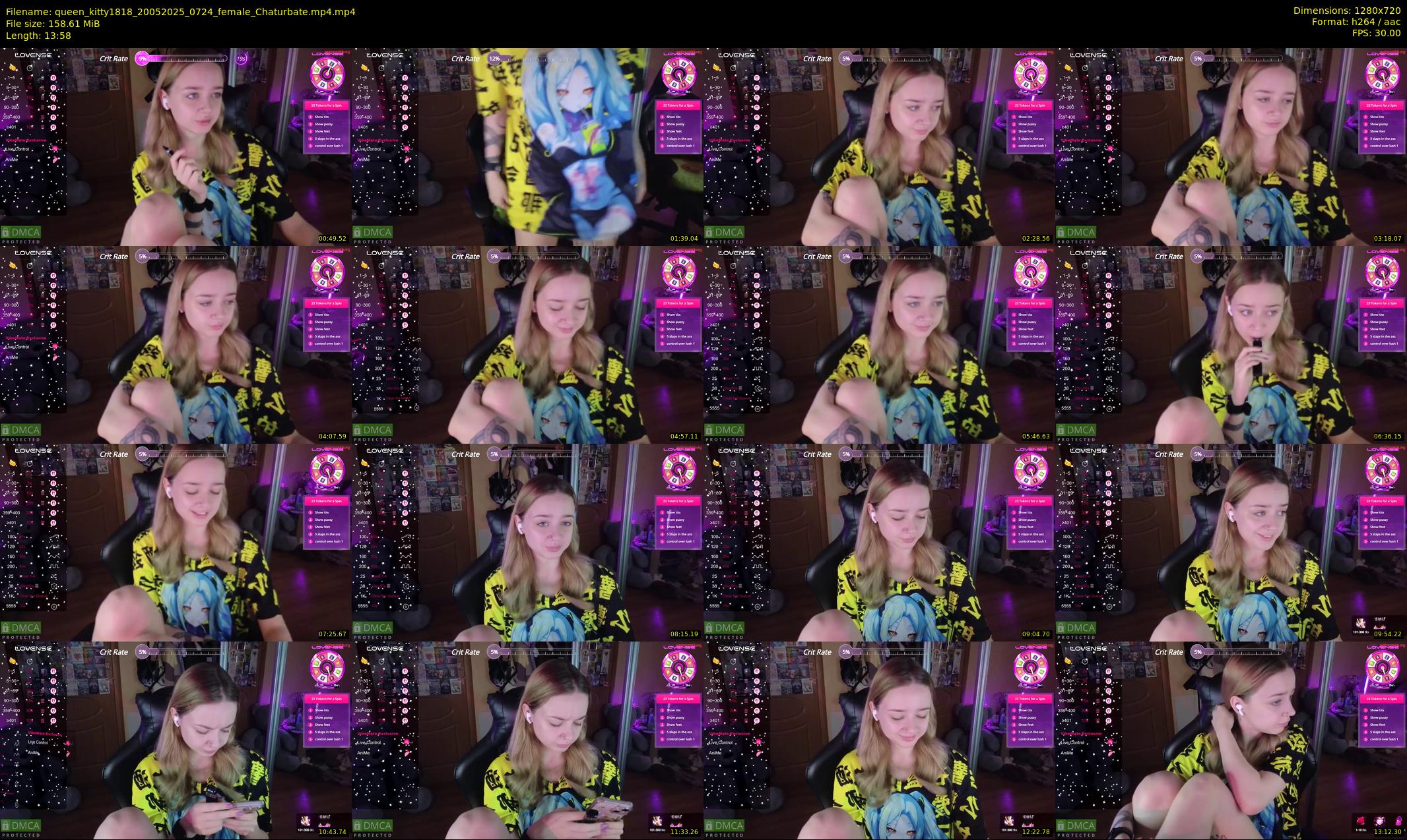 queen_kitty1818 — 14 minute Chaturbate female cam show recording, 720p, May 20, 2025