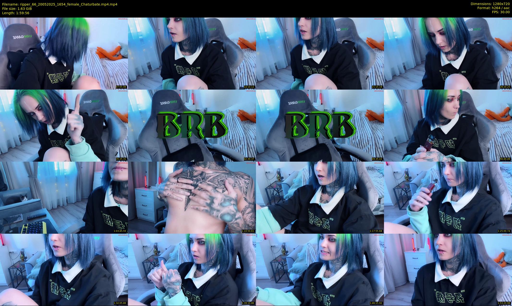 ripper_66 — 120 minute Chaturbate female cam show recording, 720p, May 20, 2025