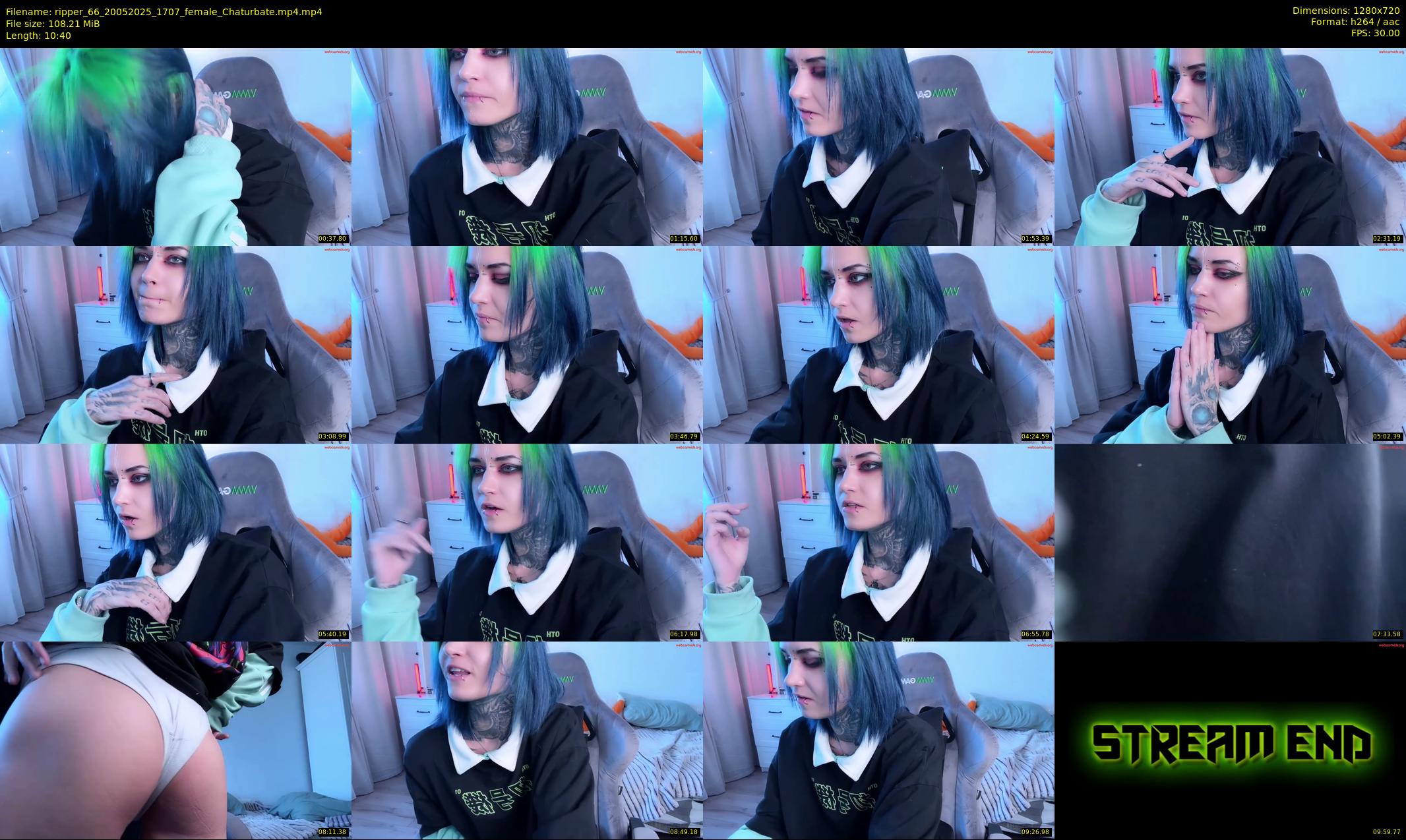 ripper_66 — 11 minute Chaturbate female cam show recording, 720p, May 20, 2025