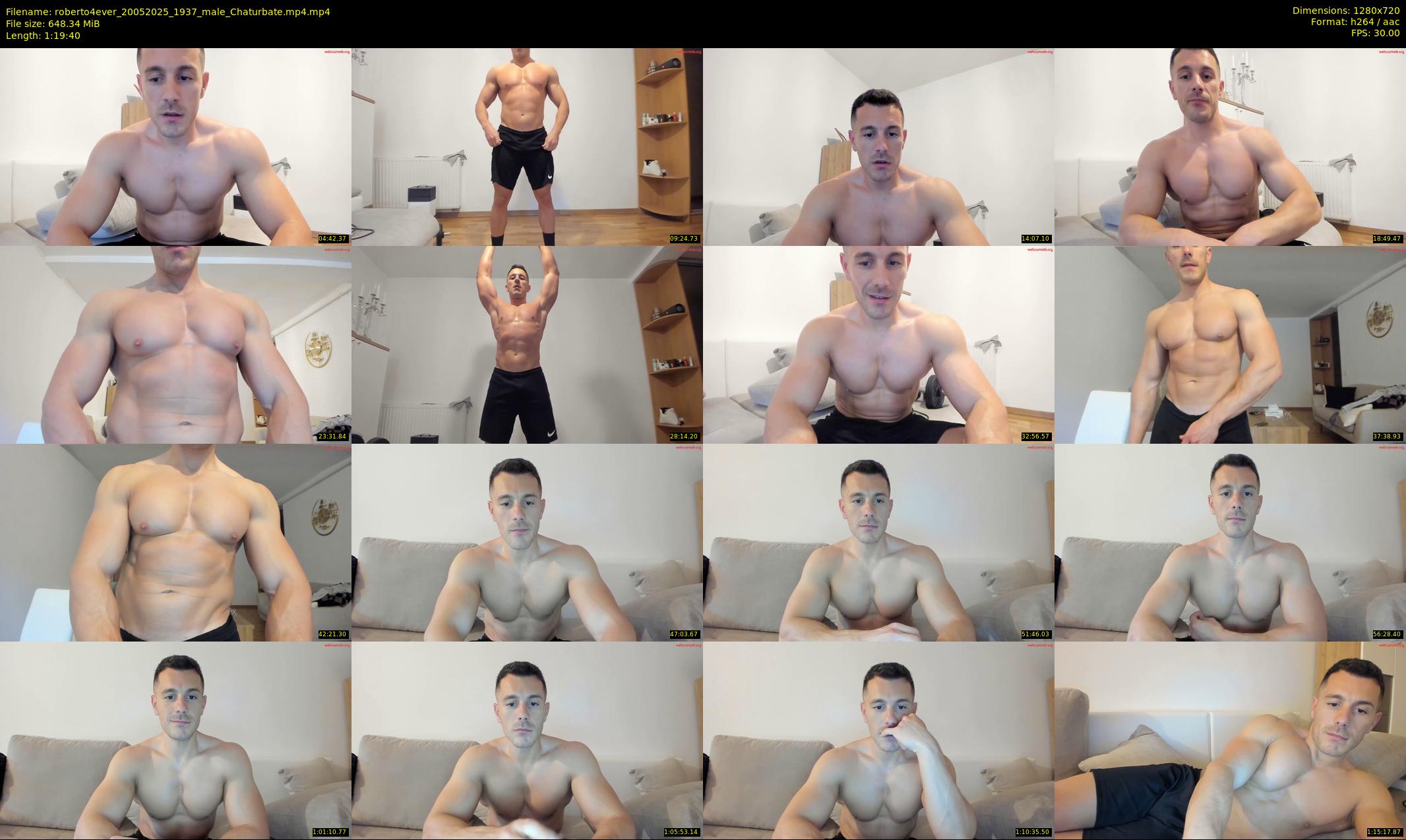 roberto4ever — 80 minute Chaturbate male cam show recording, 720p, May 20, 2025
