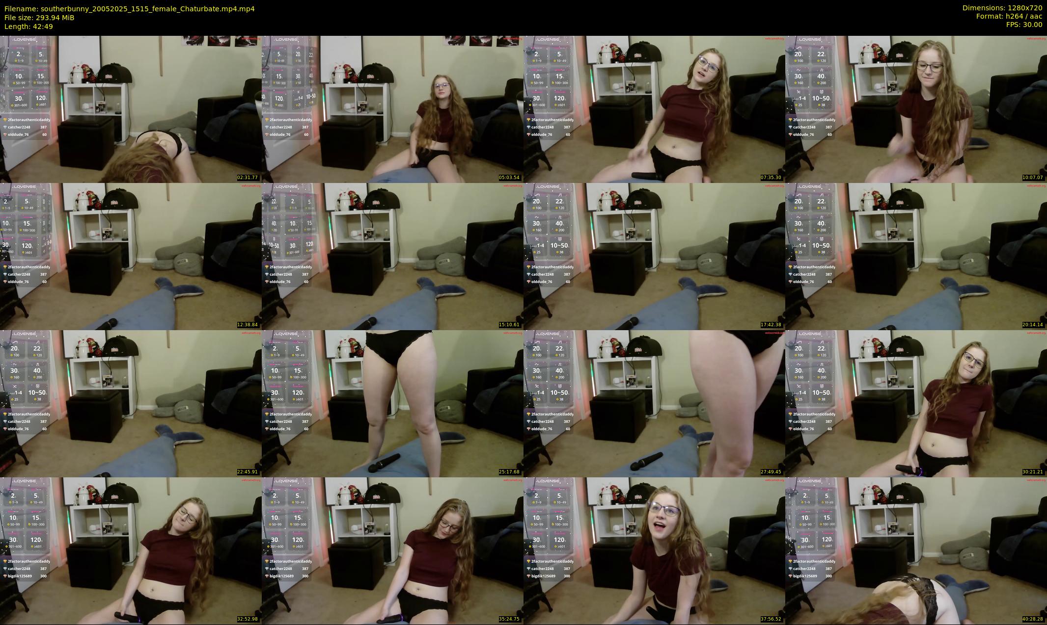 southerbunny — 43 minute Chaturbate female cam show recording, 720p, May 20, 2025