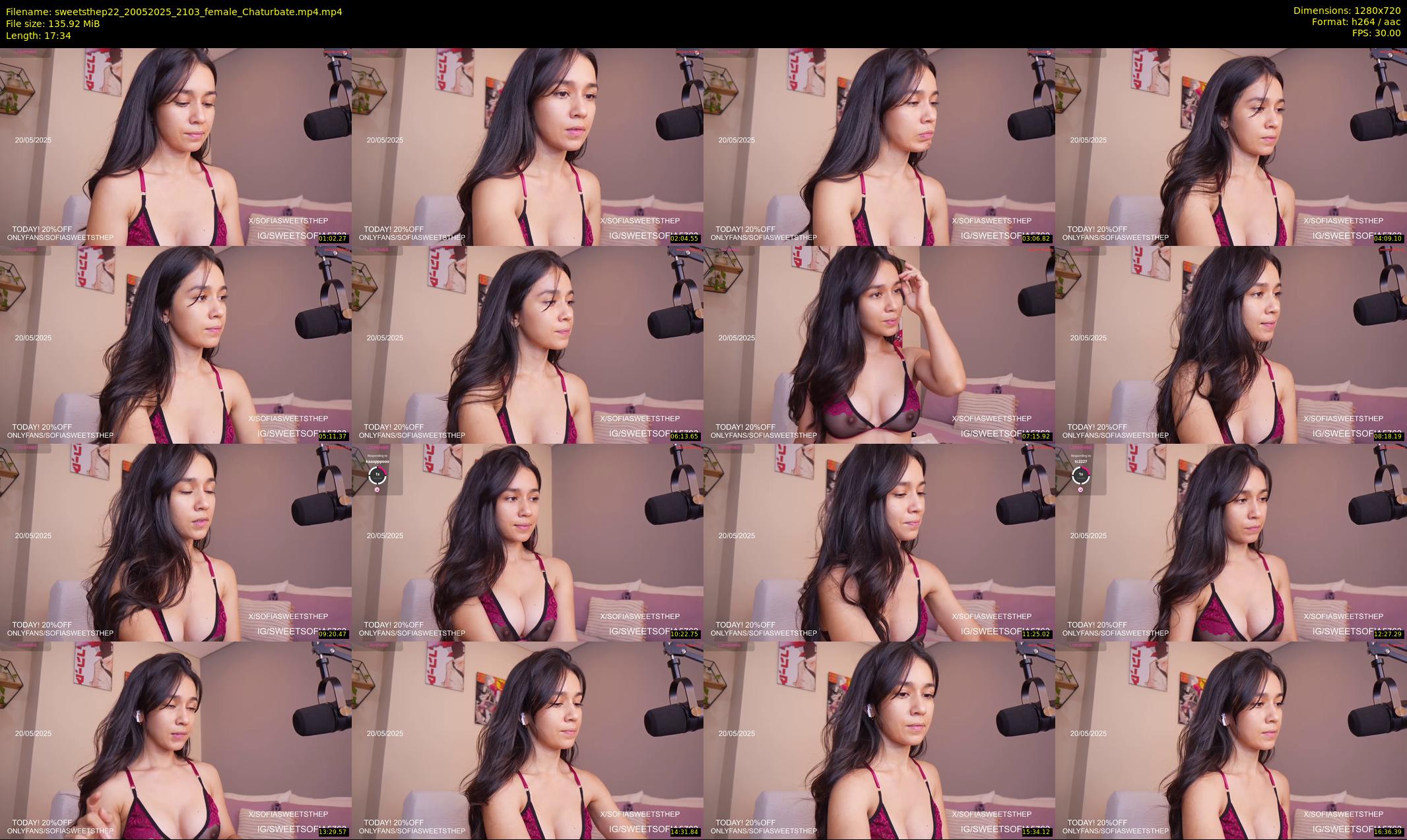 sweetsthep22 — 18 minute Chaturbate female cam show recording, 720p, May 20, 2025