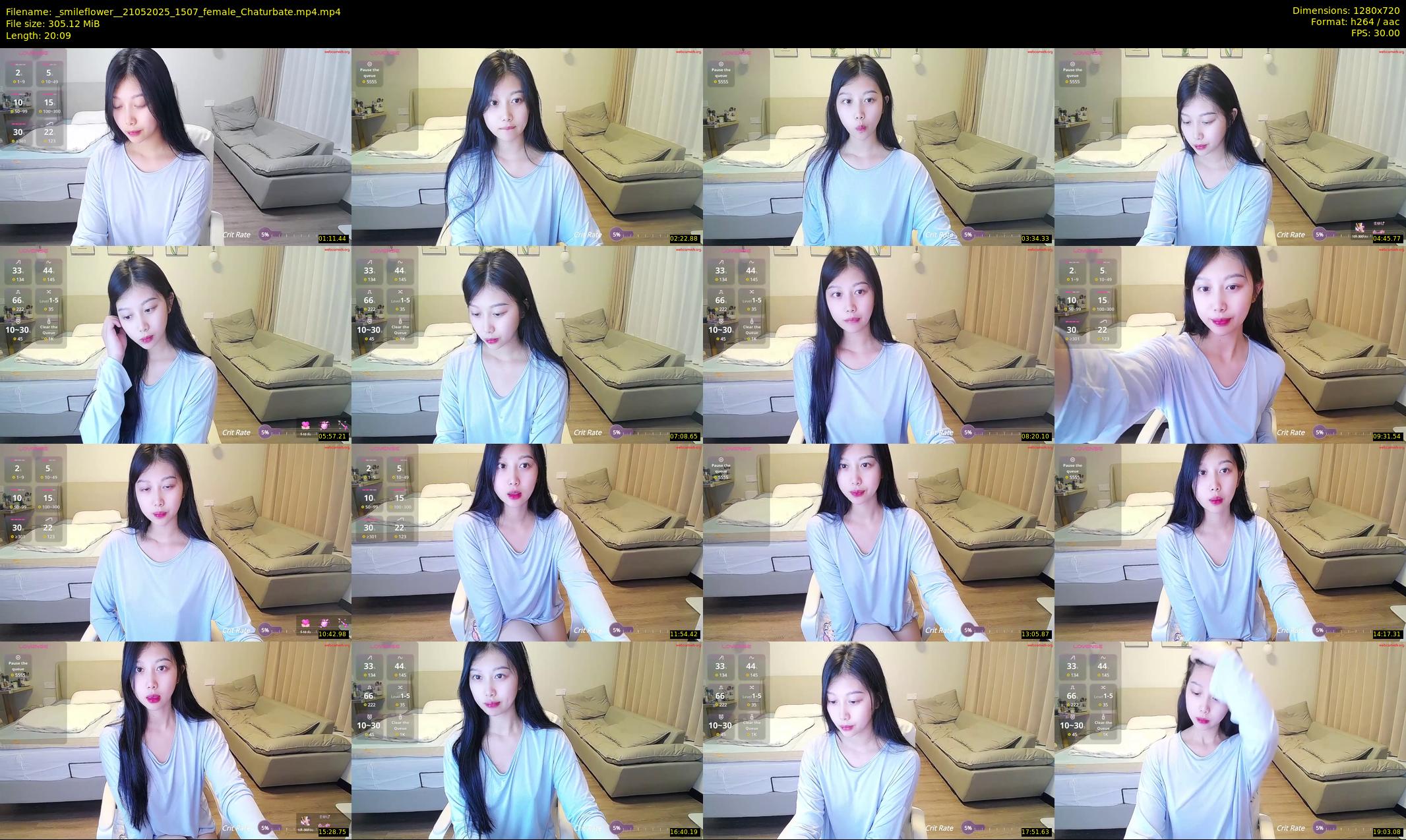 _smileflower_ — 21 minute Chaturbate female cam show recording, 720p, May 21, 2025
