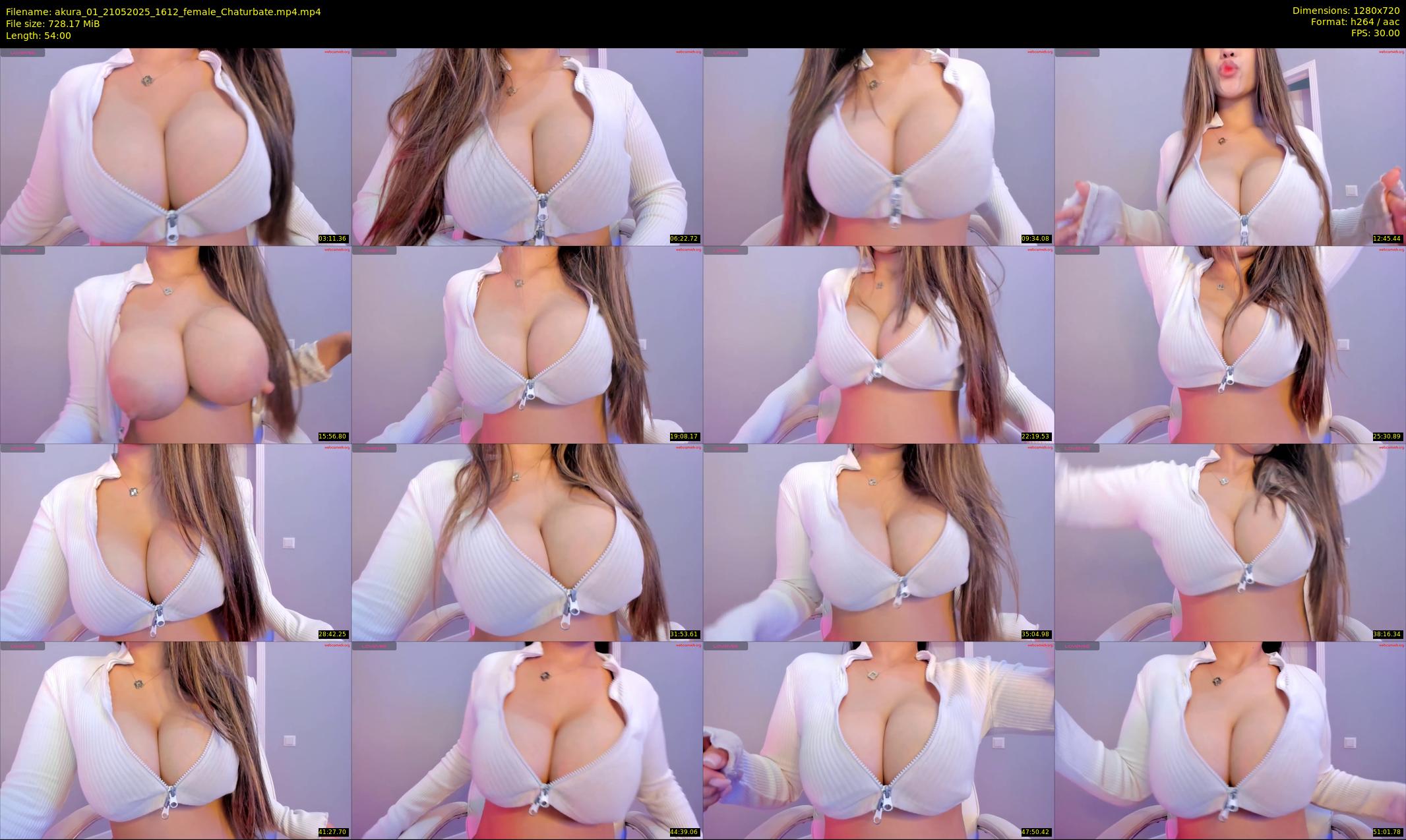 akura_01 — 54 minute Chaturbate female cam show recording, 720p, May 21, 2025