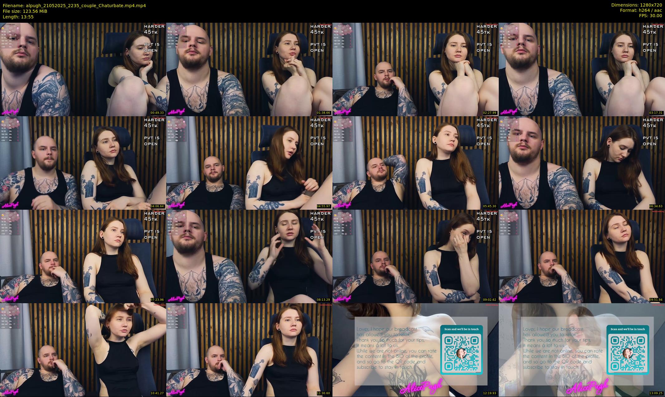 alpugh — 14 minute Chaturbate couple cam show recording, 720p, May 21, 2025