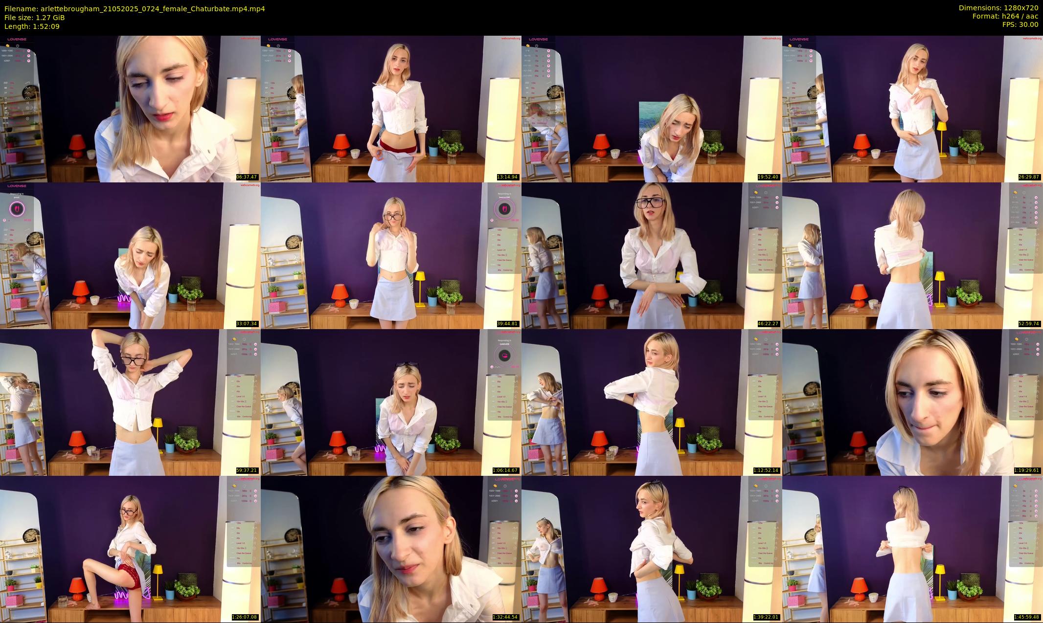 arlettebrougham — 113 minute Chaturbate female cam show recording, 720p, May 21, 2025
