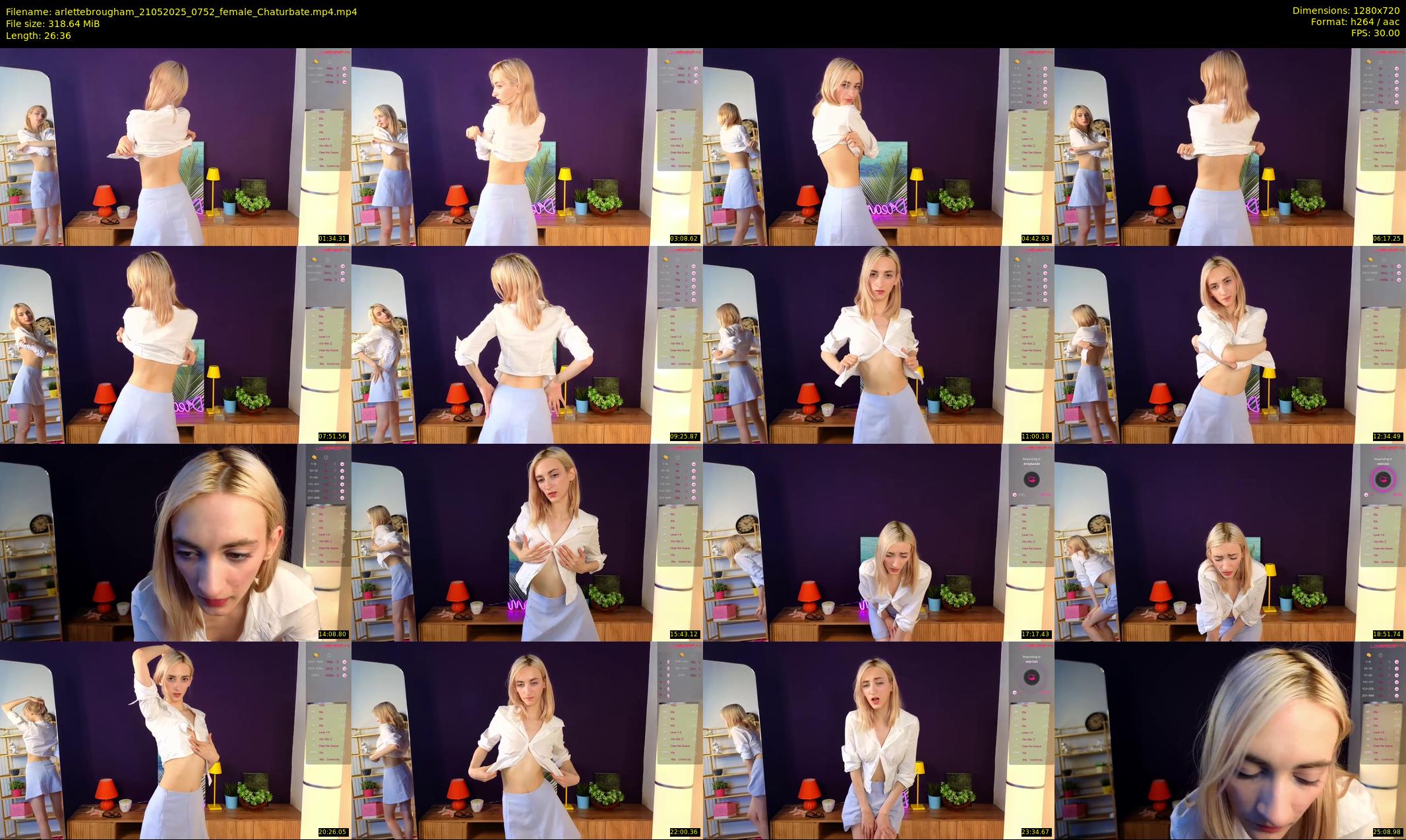arlettebrougham — 27 minute Chaturbate female cam show recording, 720p, May 21, 2025