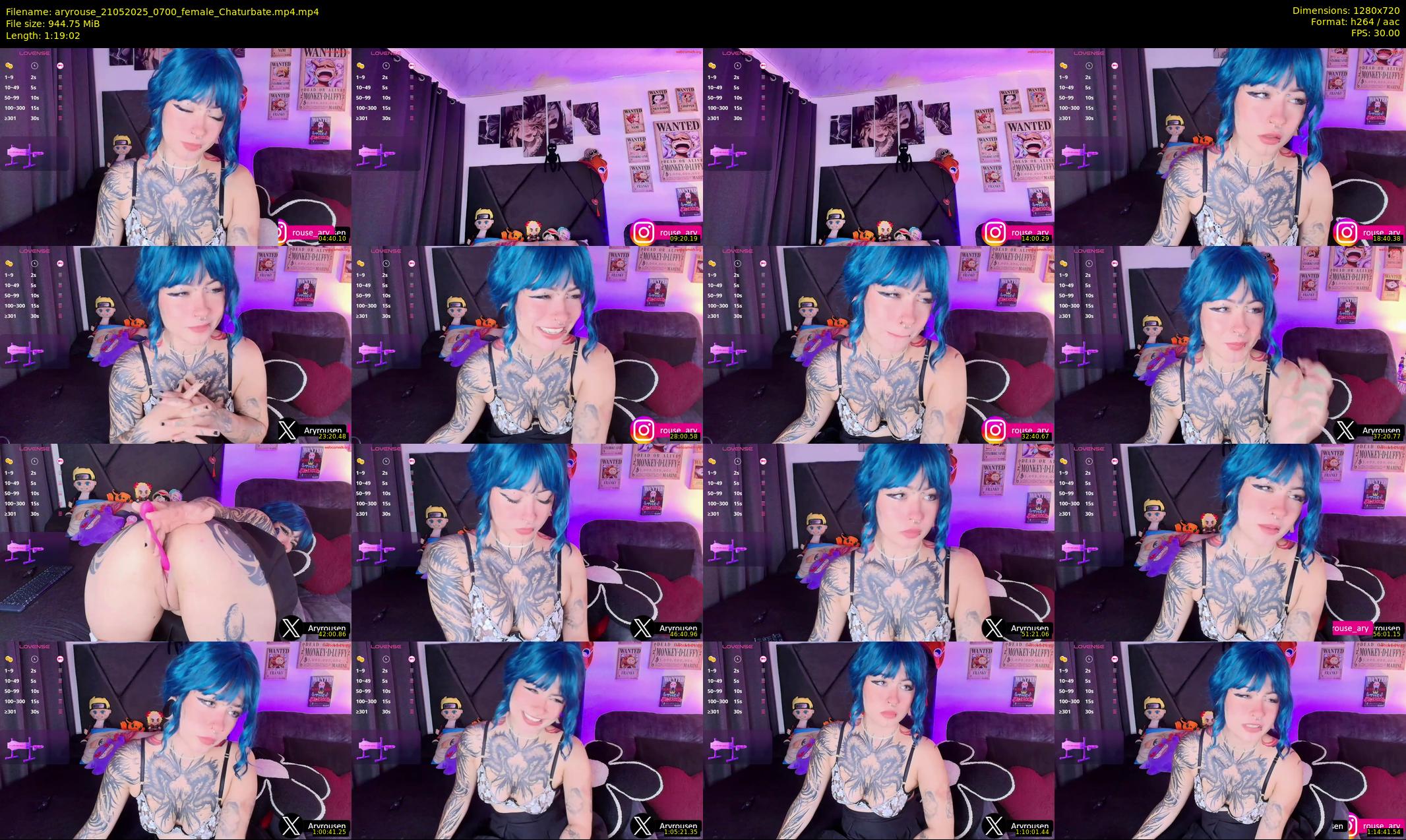 aryrouse — 80 minute Chaturbate female cam show recording, 720p, May 21, 2025