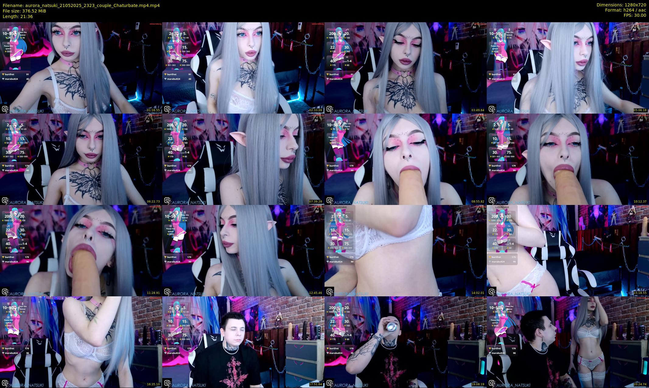 aurora_natsuki — 22 minute Chaturbate couple cam show recording, 720p, May 21, 2025