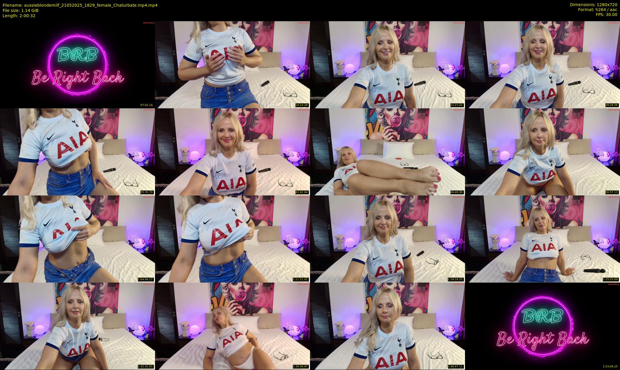 aussieblondemilf — 121 minute Chaturbate female cam show recording, 720p, May 21, 2025