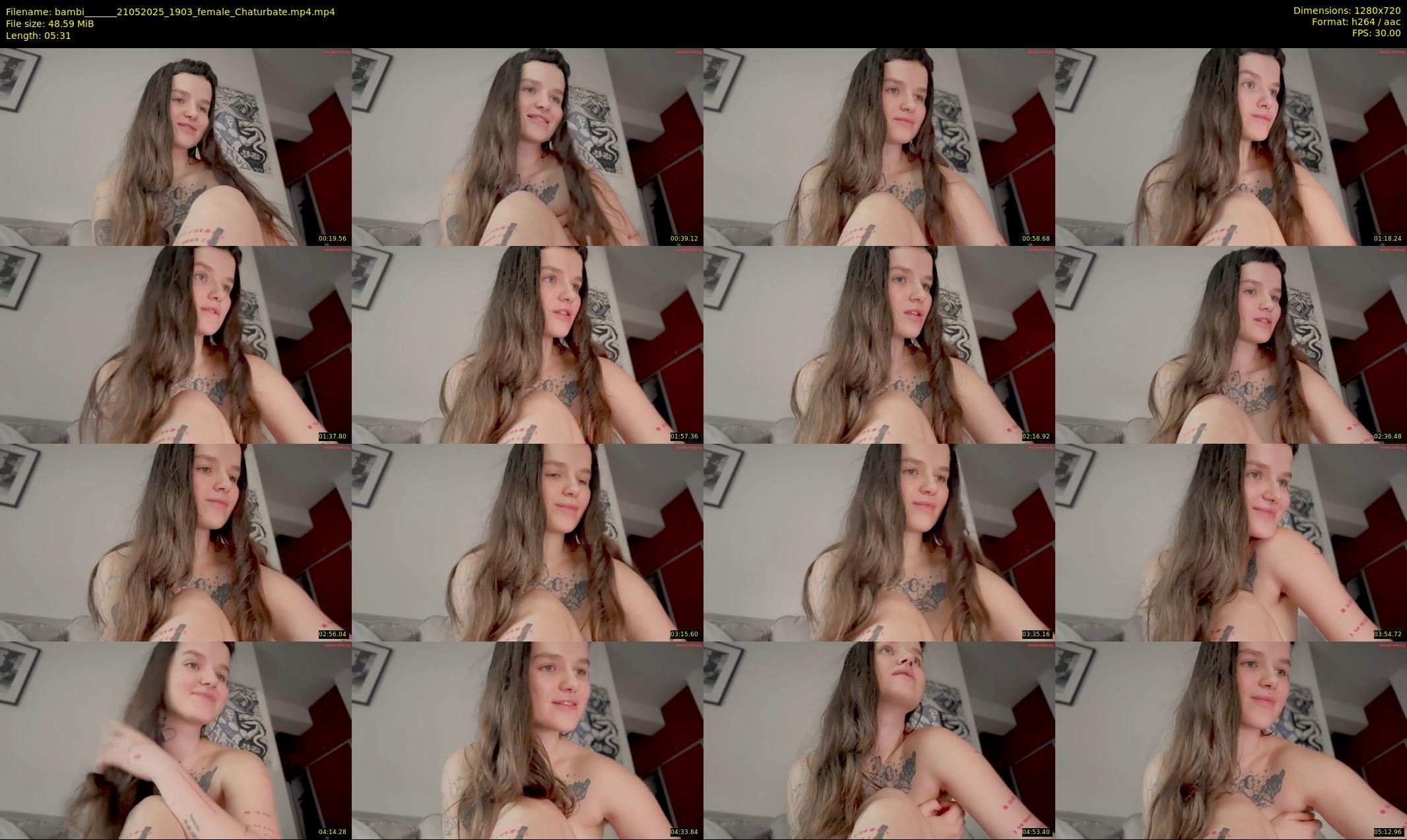 bambi______ — 6 minute Chaturbate female cam show recording, 720p, May 21, 2025