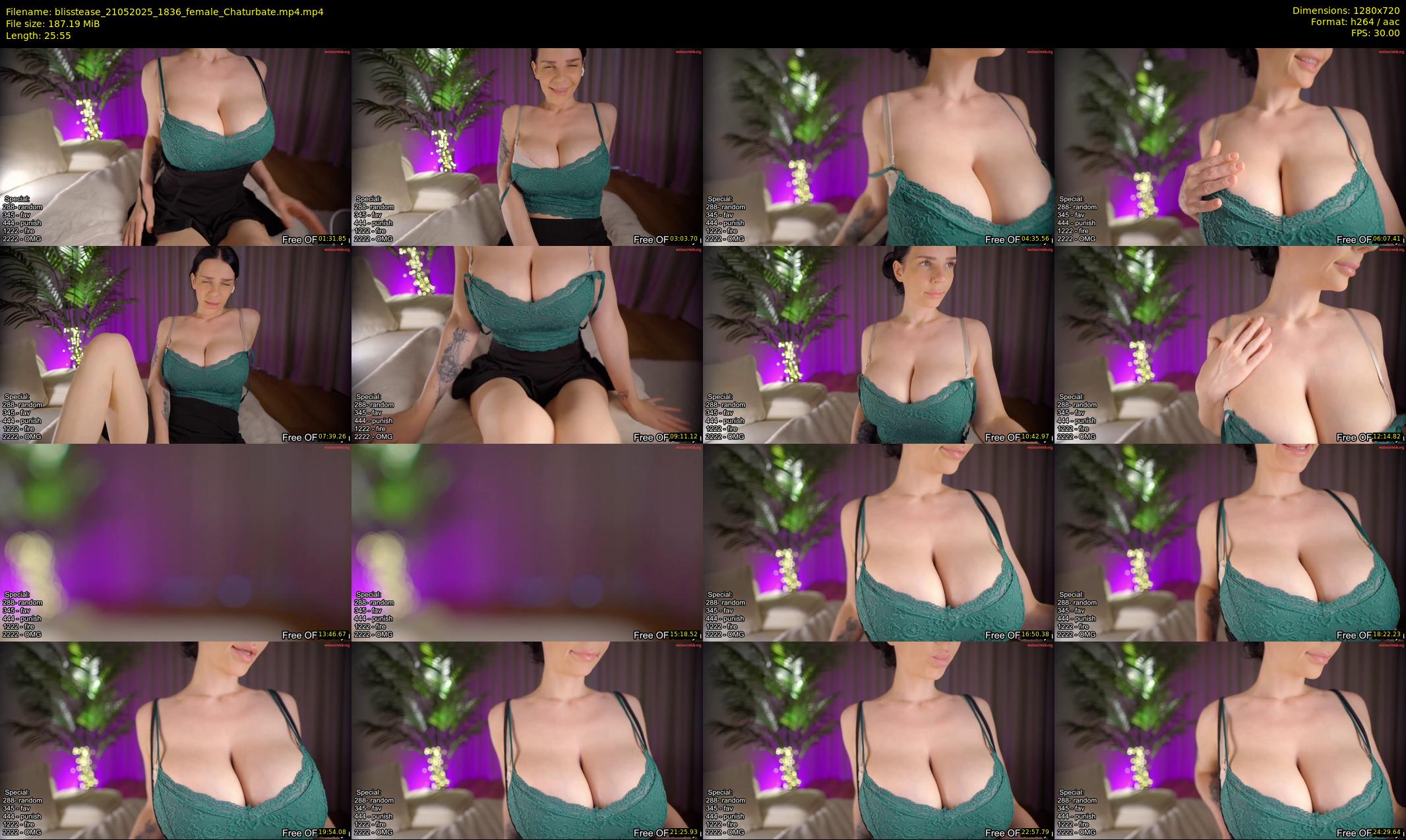 blisstease — 26 minute Chaturbate female cam show recording, 720p, May 21, 2025