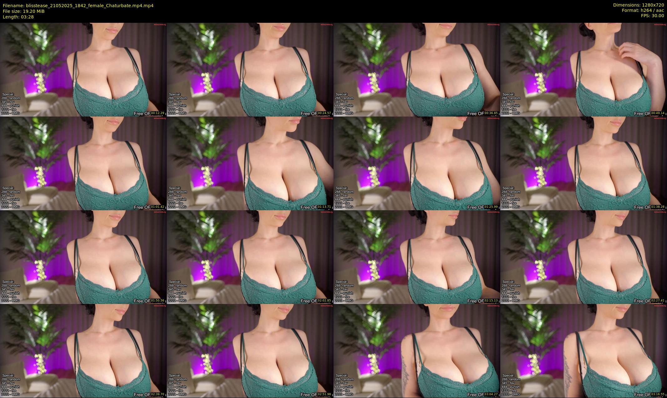 blisstease — 4 minute Chaturbate female cam show recording, 720p, May 21, 2025