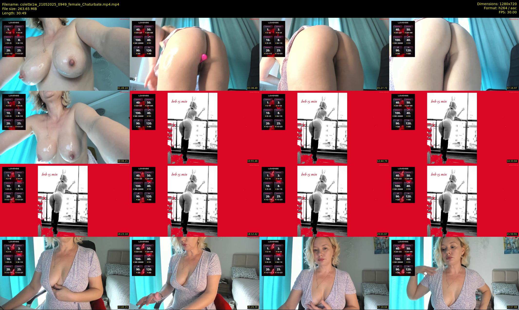 colette1w — 31 minute Chaturbate female cam show recording, 720p, May 21, 2025