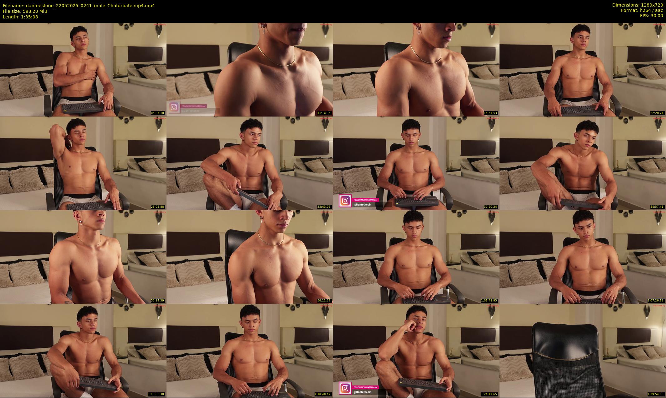 danteestone — 96 minute Chaturbate male cam show recording, 720p, May 22, 2025