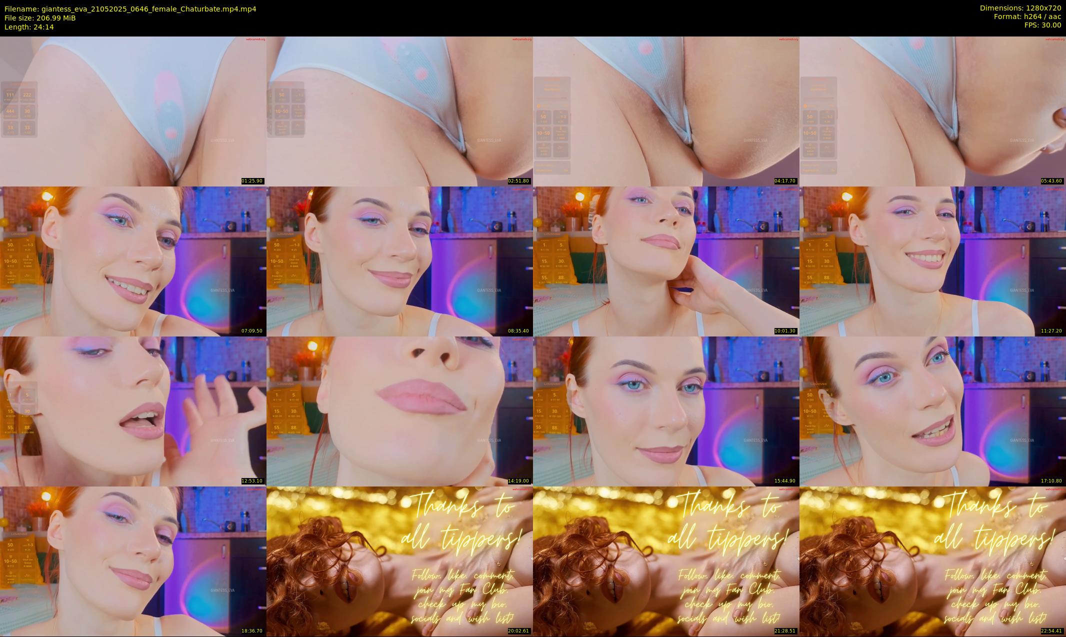 giantess_eva — 25 minute Chaturbate female cam show recording, 720p, May 21, 2025