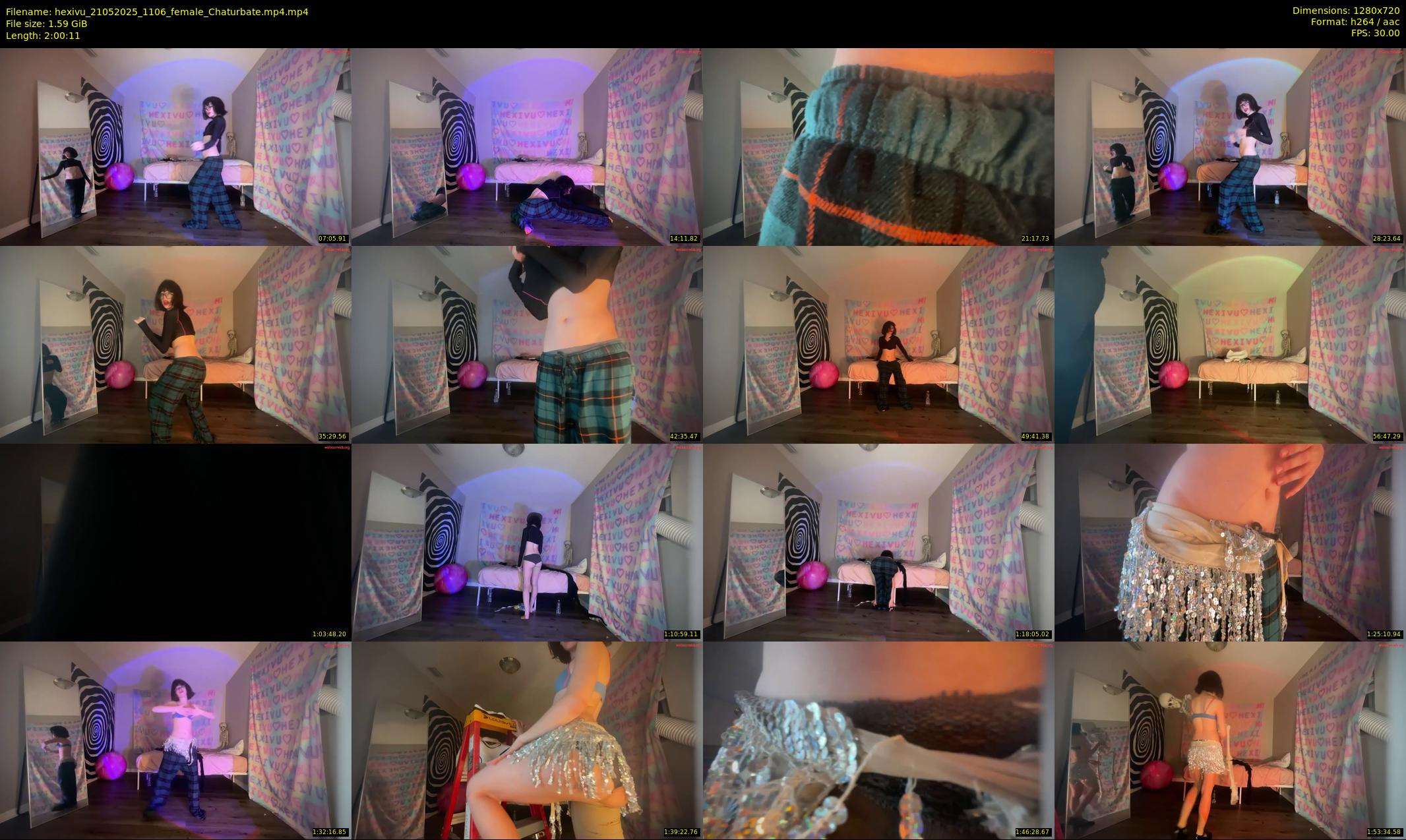 hexivu — 121 minute Chaturbate female cam show recording, 720p, May 21, 2025