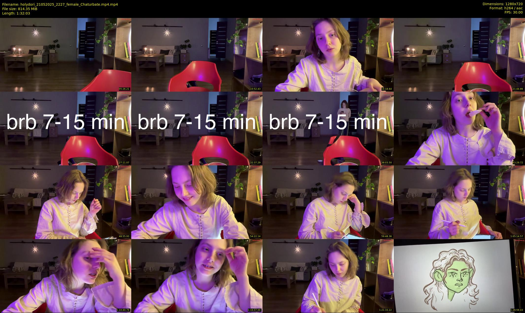 holydori — 93 minute Chaturbate female cam show recording, 720p, May 21, 2025