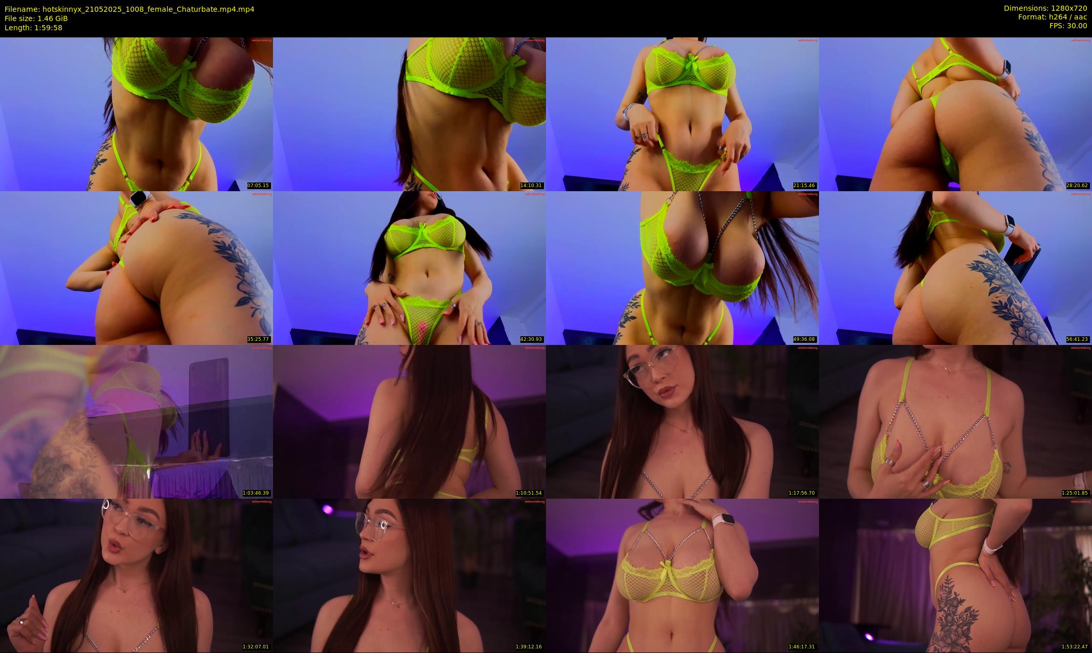hotskinnyx — 120 minute Chaturbate female cam show recording, 720p, May 21, 2025