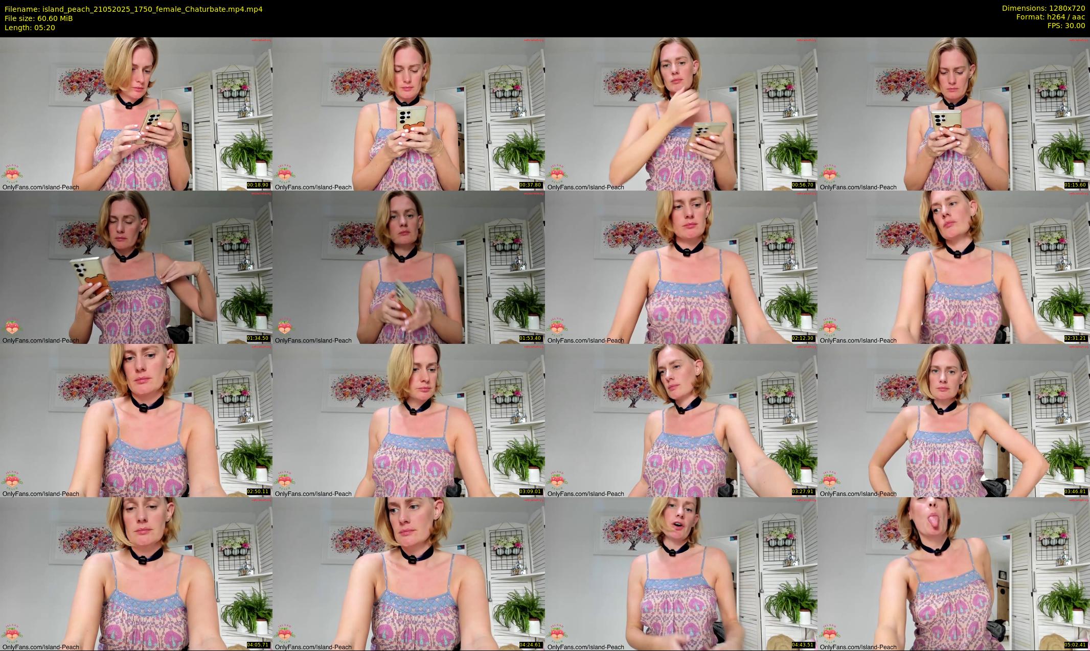 island_peach — 6 minute Chaturbate female cam show recording, 720p, May 21, 2025