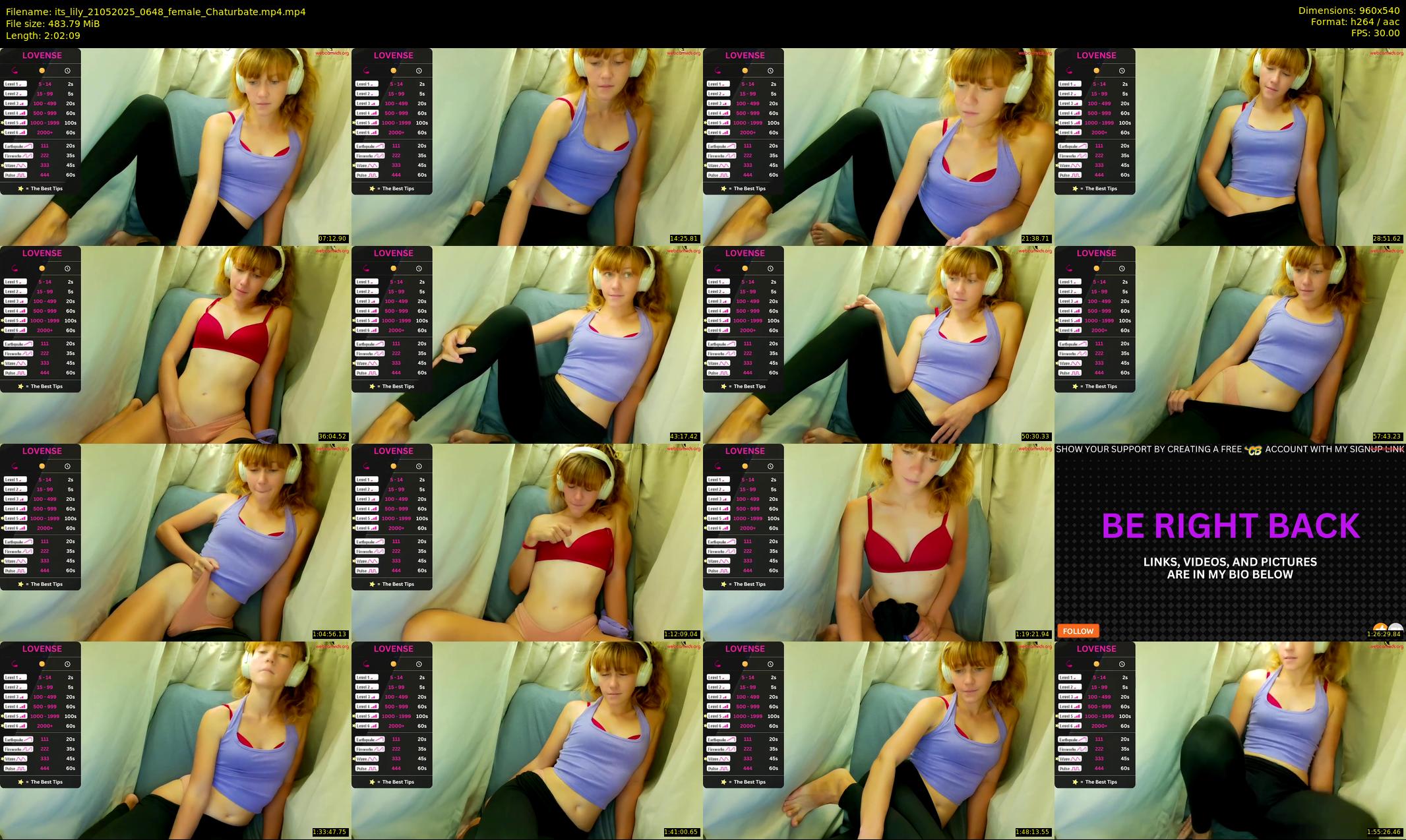 its_lily — 123 minute Chaturbate female cam show recording, 480p, May 21, 2025